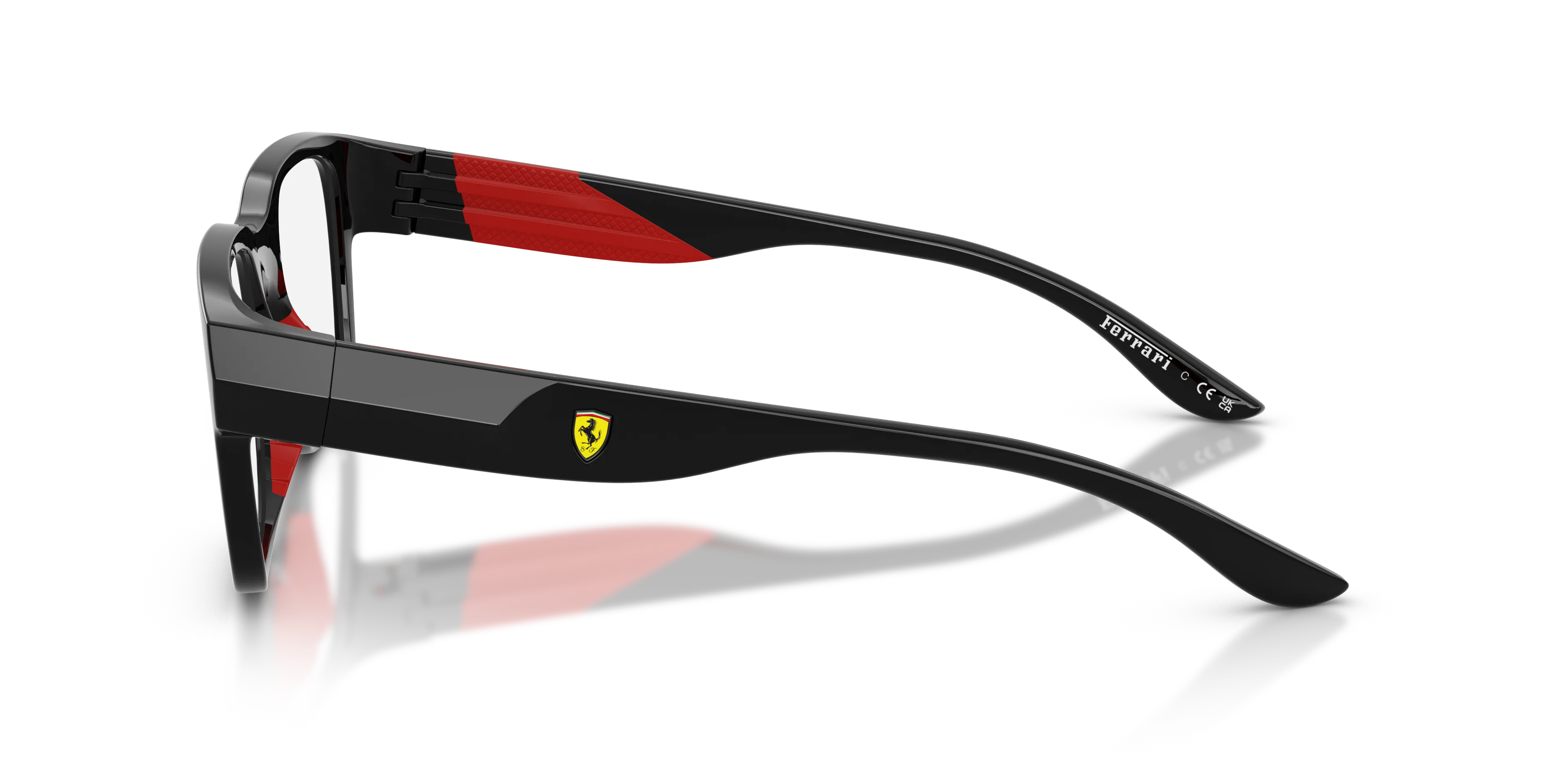 Ferrari Scuderia FZ8030U 501 Montature da vista Iniettato Nero Trasparente Geometrica Normale - immagine 4
