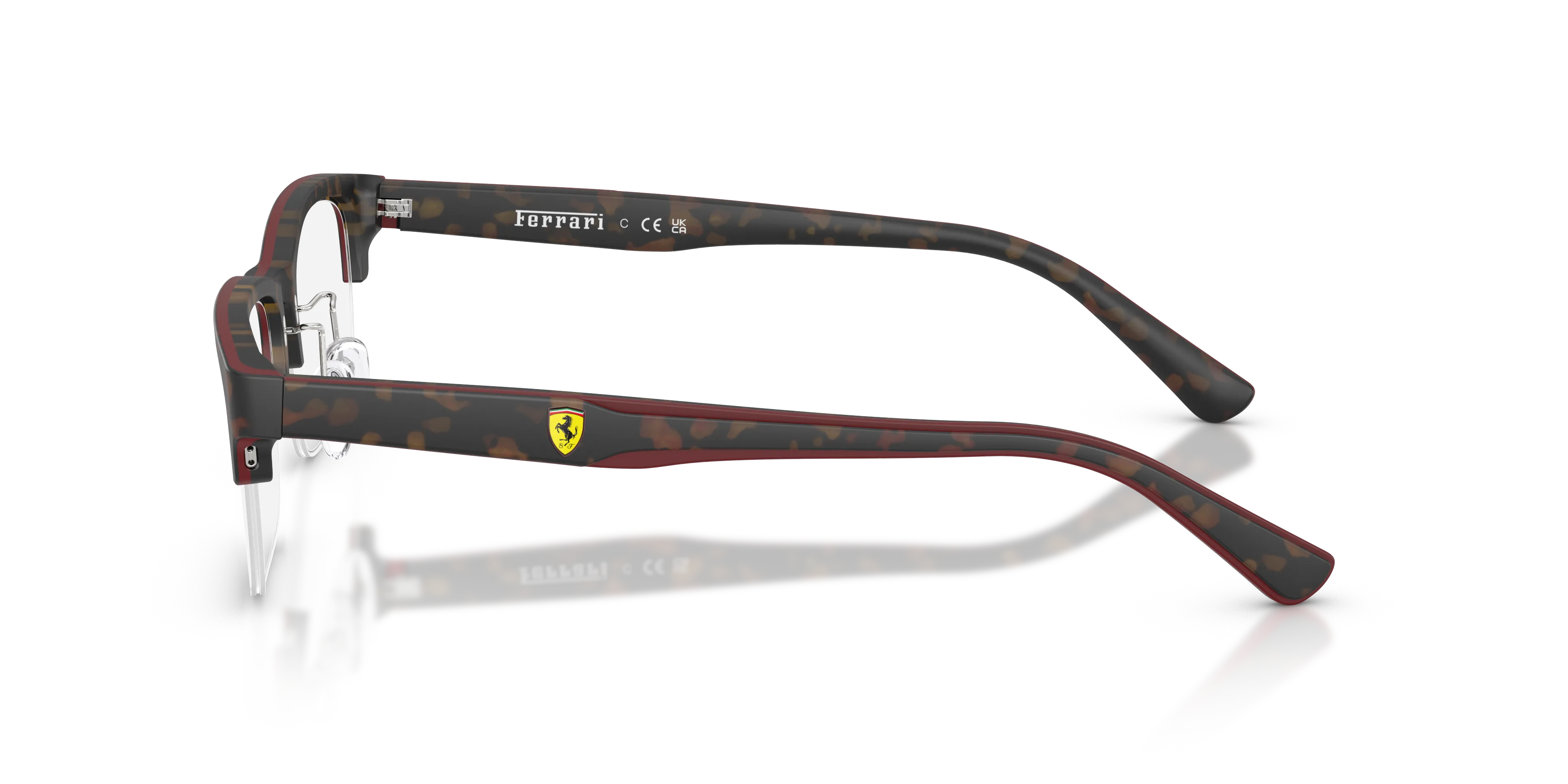 Ferrari Scuderia FZ8028 763 Montature da vista Acetato Marrone Trasparente Pillow Normale - immagine 4