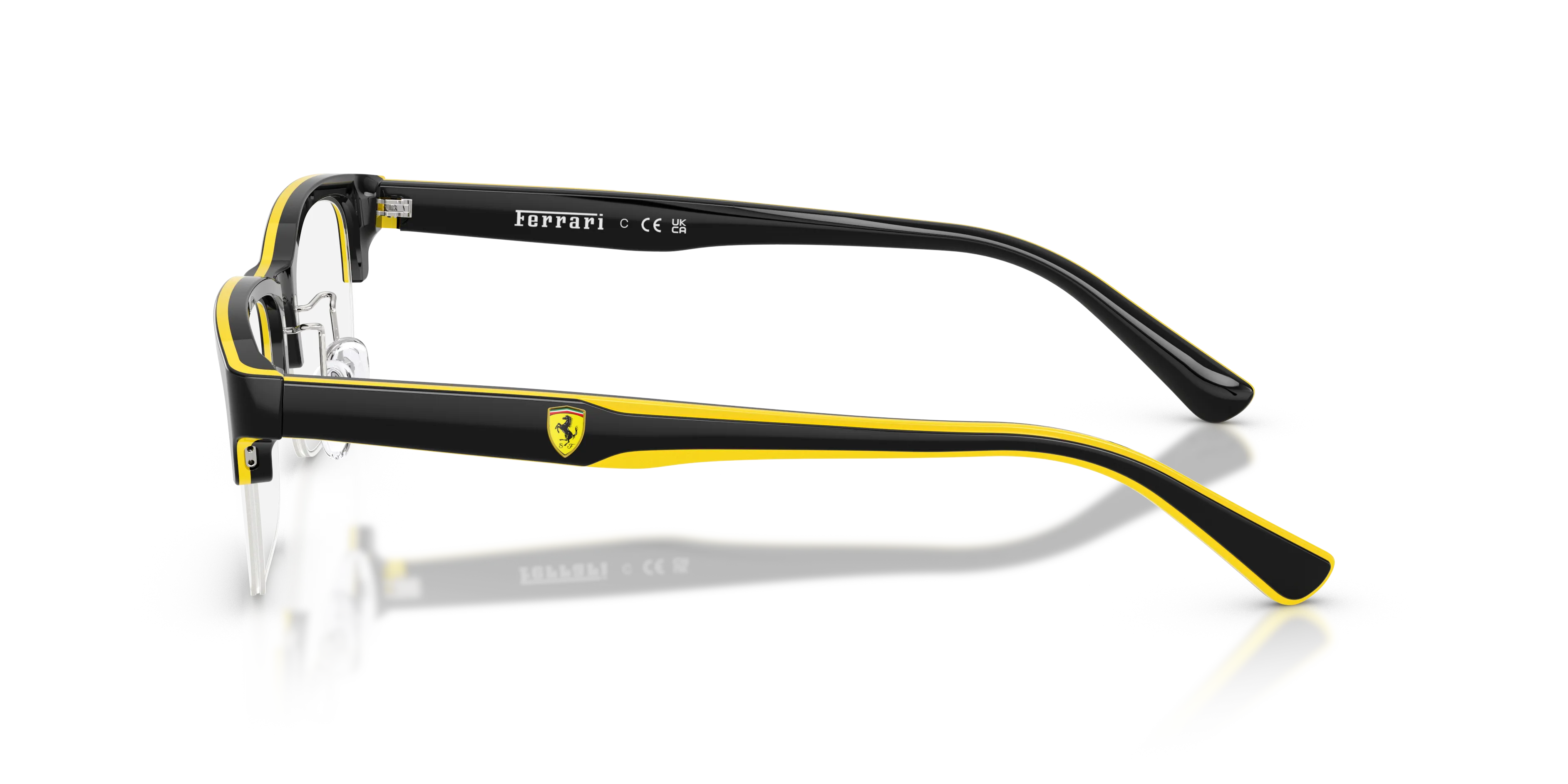 Ferrari Scuderia FZ8028 762 Montature da vista Acetato Nero Trasparente Pillow Normale - immagine 4