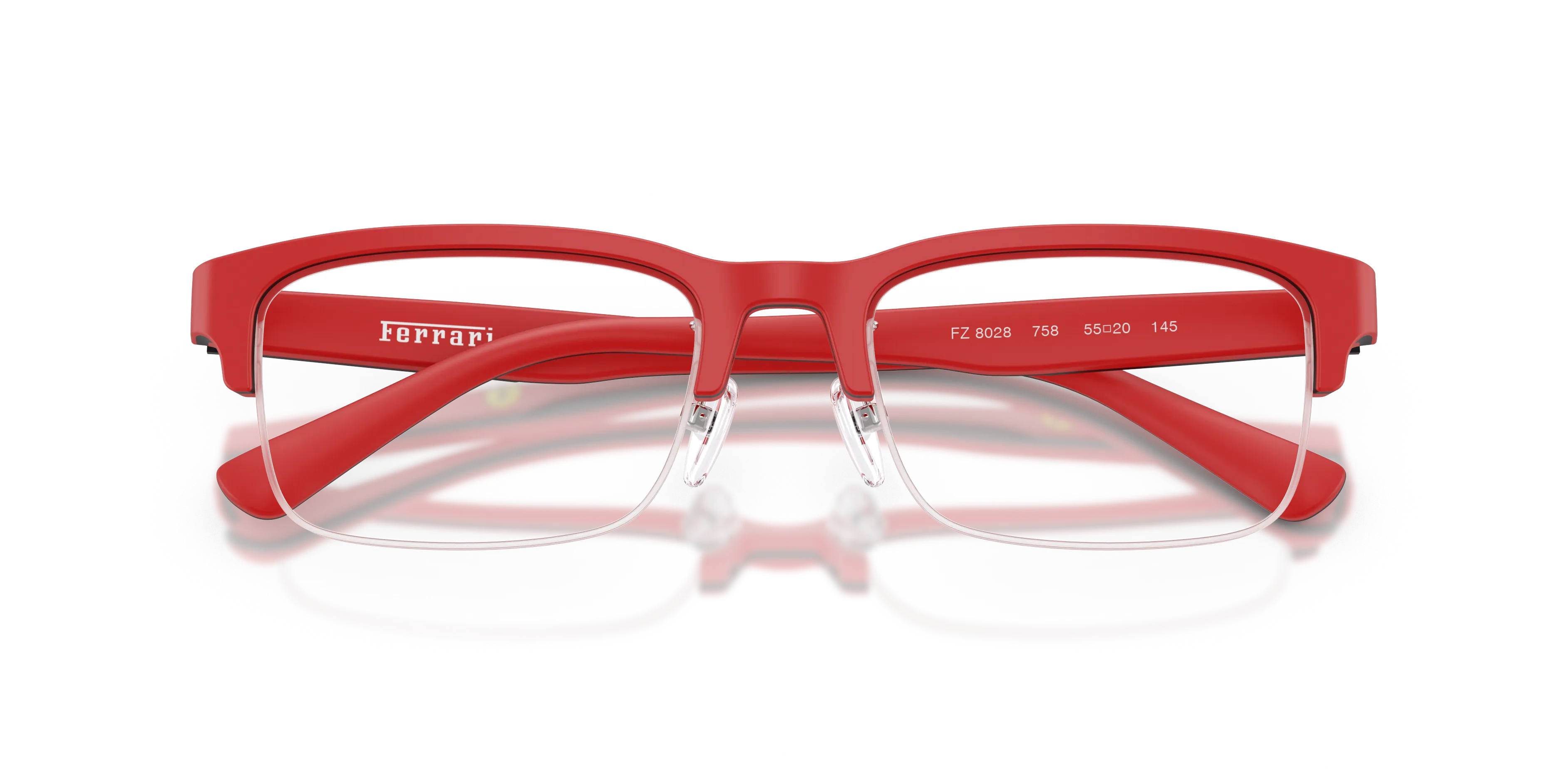 Ferrari Scuderia FZ8028 758 Montature da vista Acetato Rosso Trasparente Pillow Normale - immagine 2
