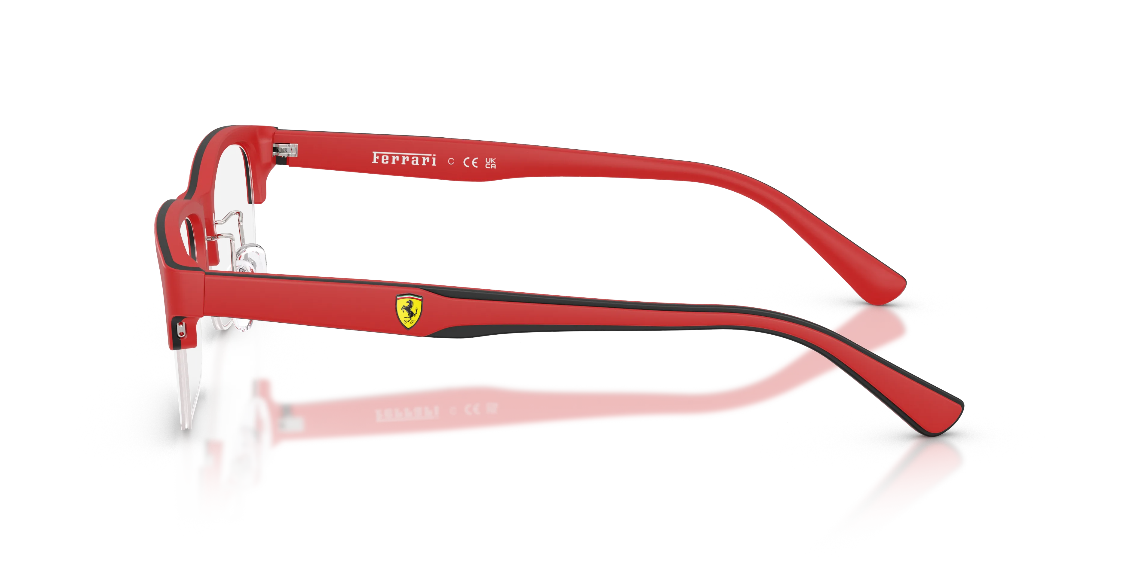 Ferrari Scuderia FZ8028 758 Montature da vista Acetato Rosso Trasparente Pillow Normale - immagine 4