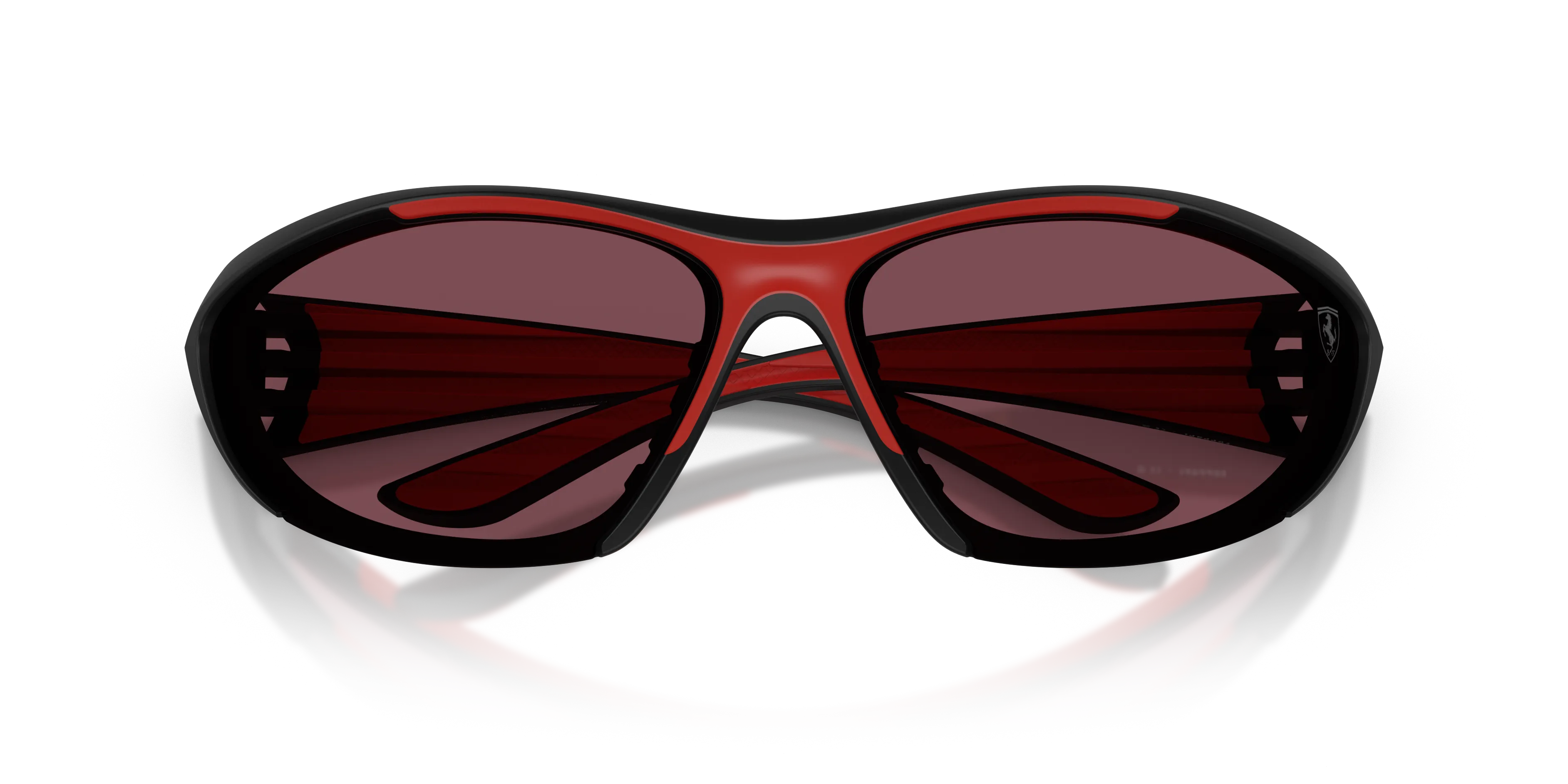 Ferrari Scuderia FZ6029U 504/1E Occhiali da sole Iniettato Nero Rosso Cat Eye Normale - immagine 2