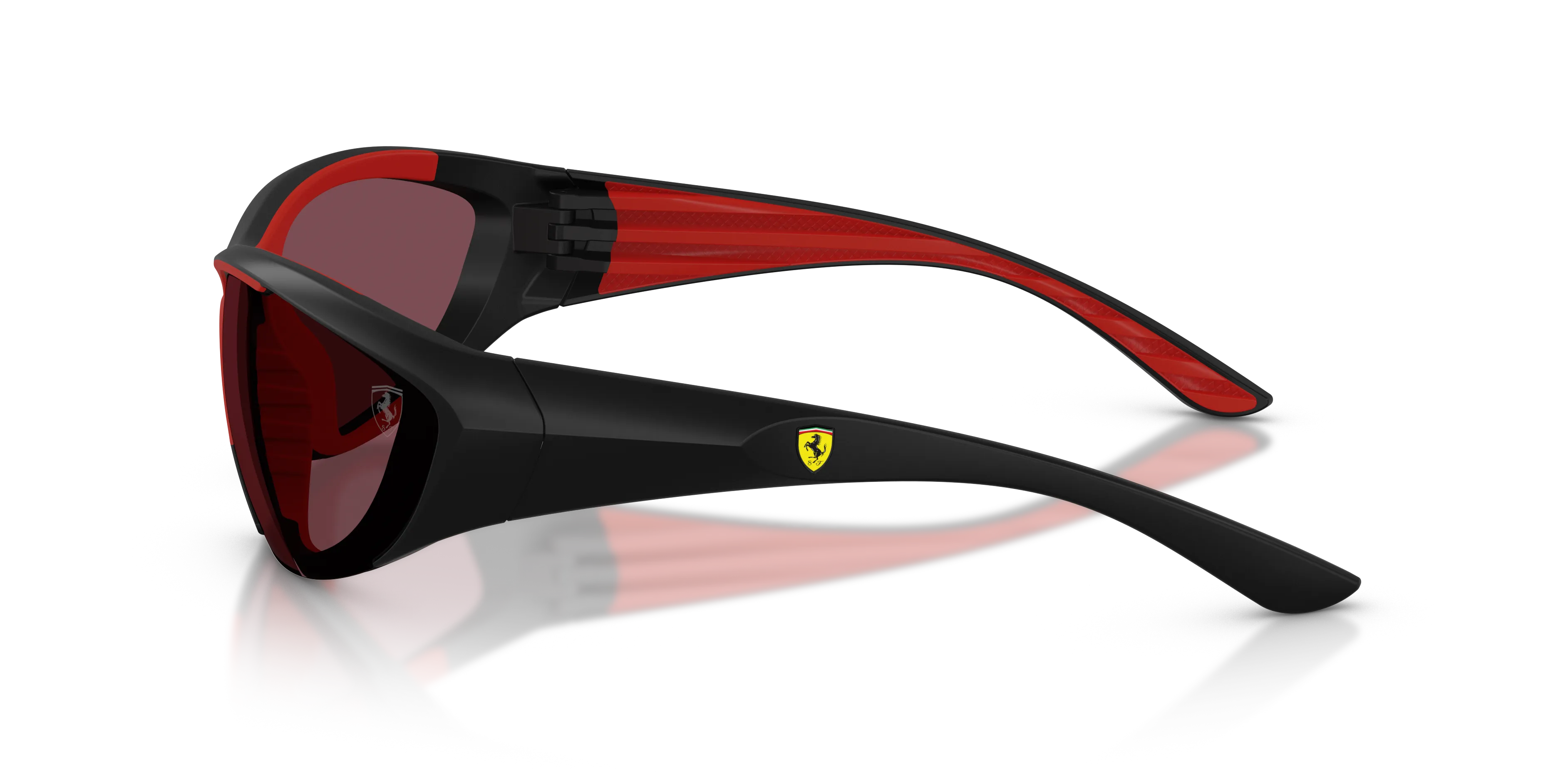 Ferrari Scuderia FZ6029U 504/1E Occhiali da sole Iniettato Nero Rosso Cat Eye Normale - immagine 4