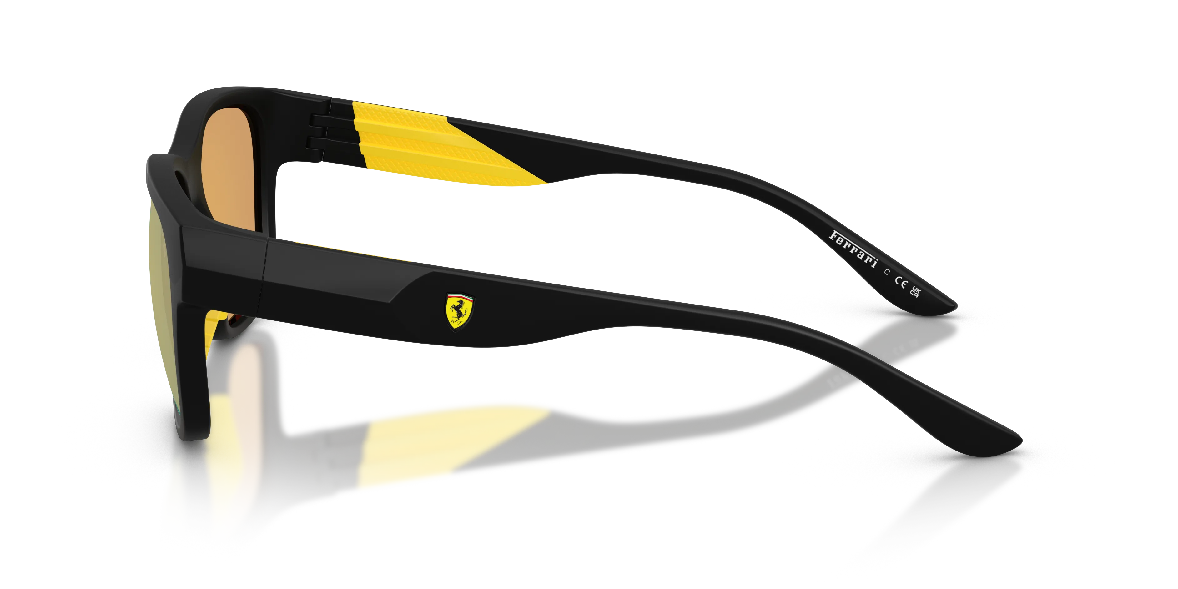 Ferrari Scuderia FZ6028U 504/8N Occhiali da sole Iniettato Nero Giallo Pillow Normale - immagine 4