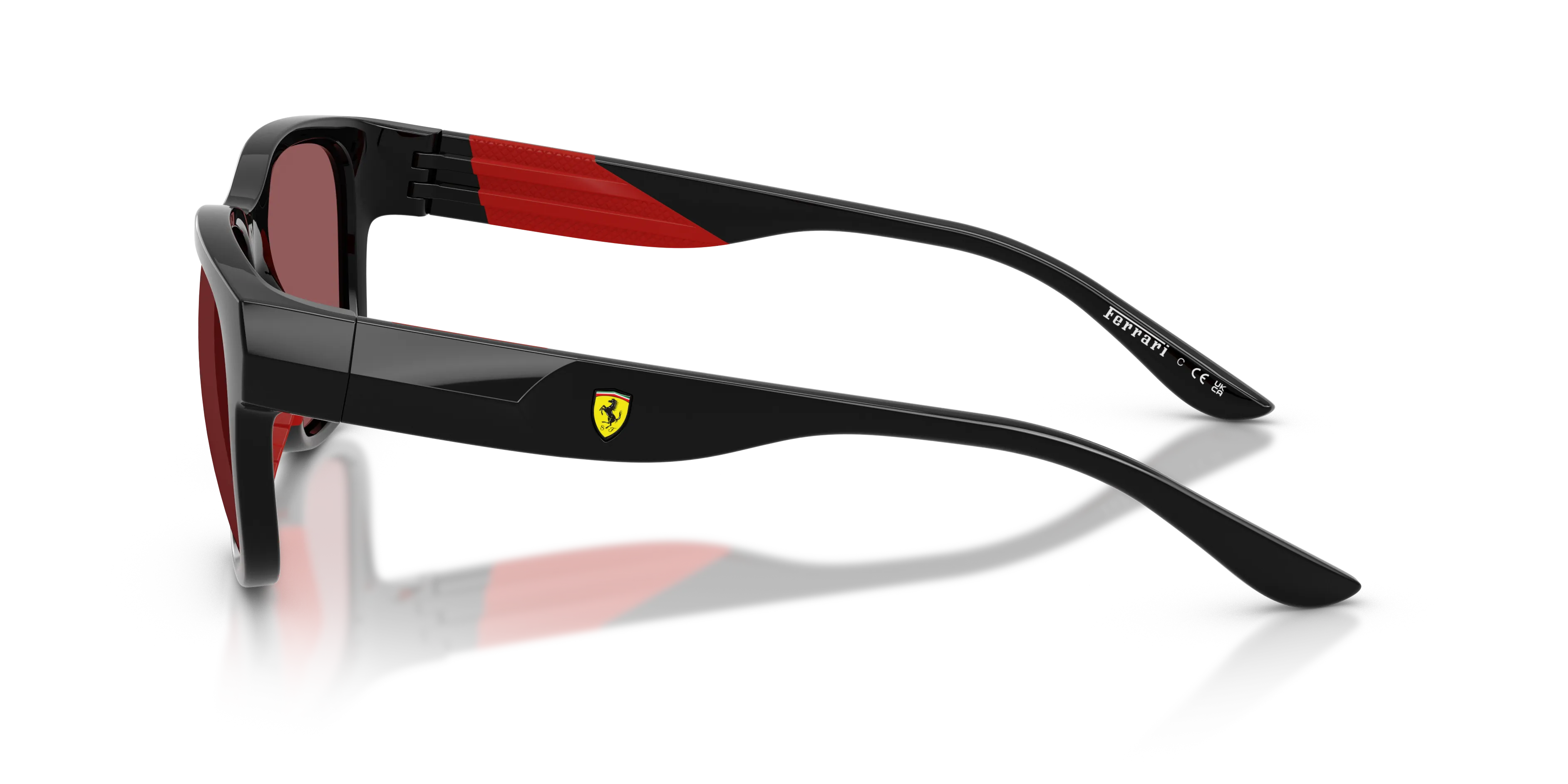 Ferrari Scuderia FZ6028U 501/1E Occhiali da sole Iniettato Nero Rosso Pillow Normale - immagine 4