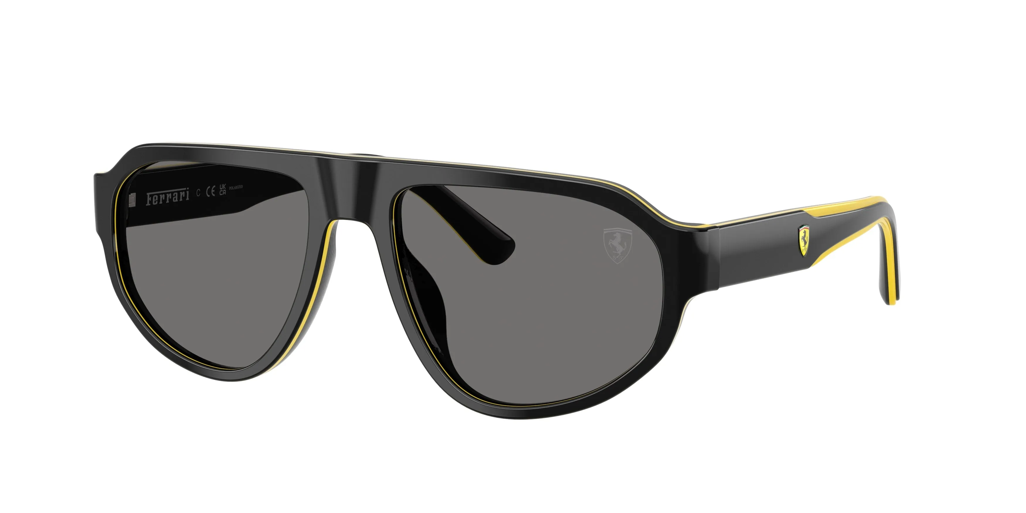 Ferrari Scuderia FZ6027U 759/81 Occhiali da sole Acetato Nero Grigio Geometrica Polarizzata - immagine 1