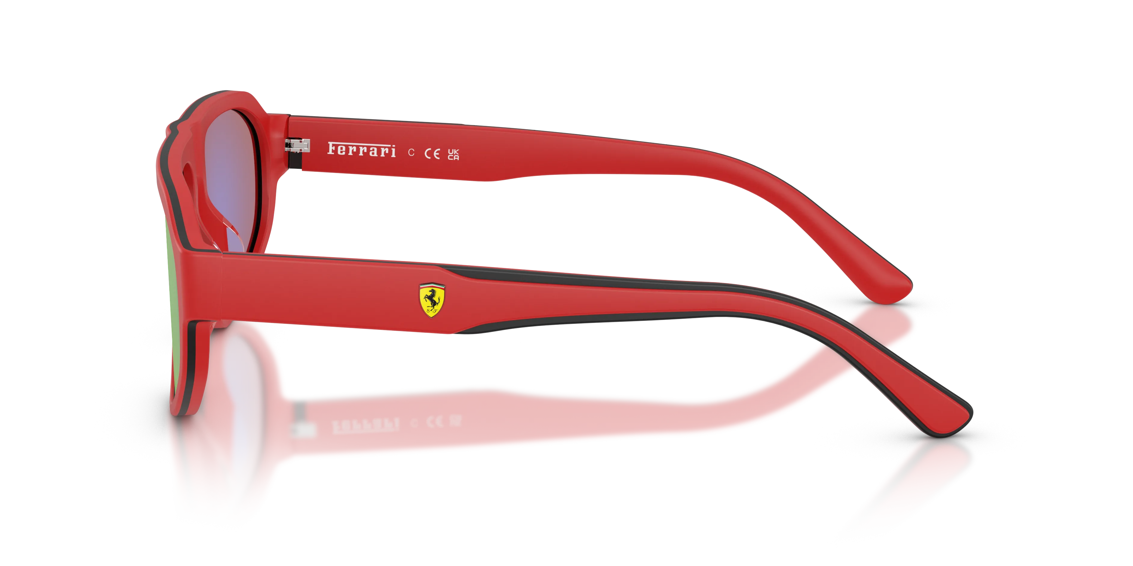 Ferrari Scuderia FZ6027U 758/55 Occhiali da sole Acetato Nero Blu Geometrica Normale - immagine 4