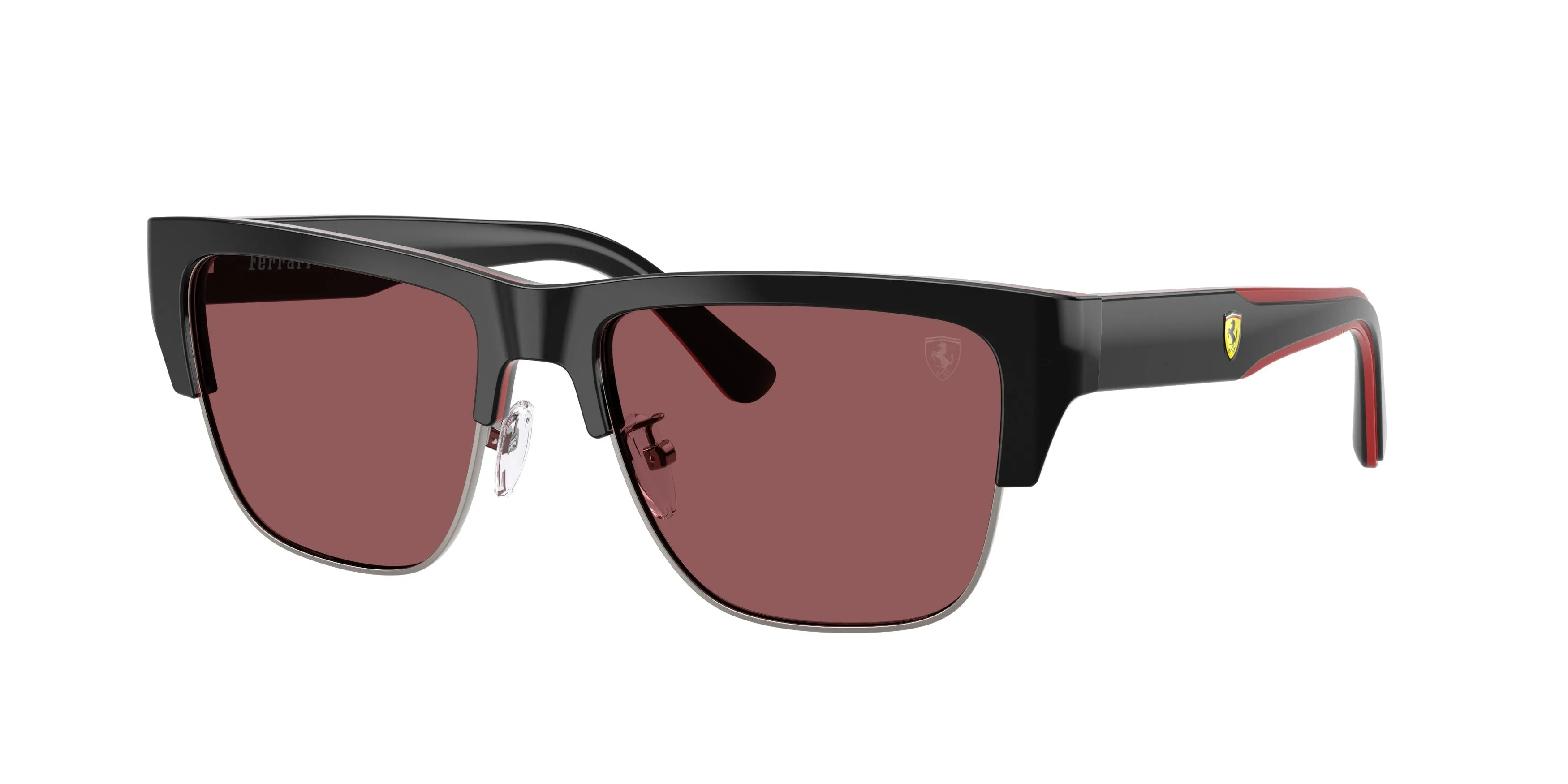 Ferrari Scuderia FZ6026 761/1E Occhiali da sole Acetato Nero Rosso Squadrata Normale - immagine 1