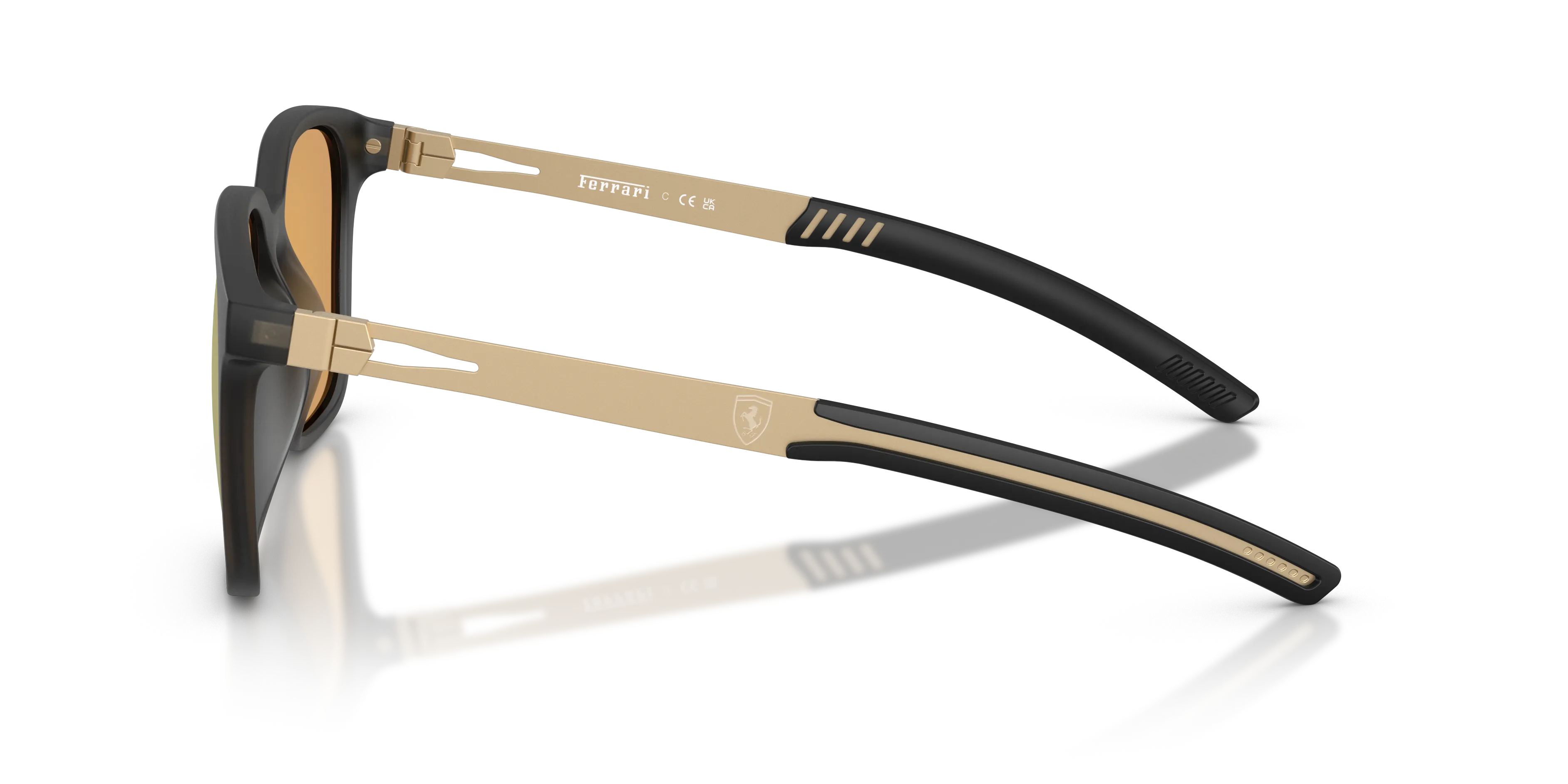 Ferrari Scuderia FZ6025D 531/8N Occhiali da sole Iniettato Nero Giallo Squadrata Normale - immagine 4