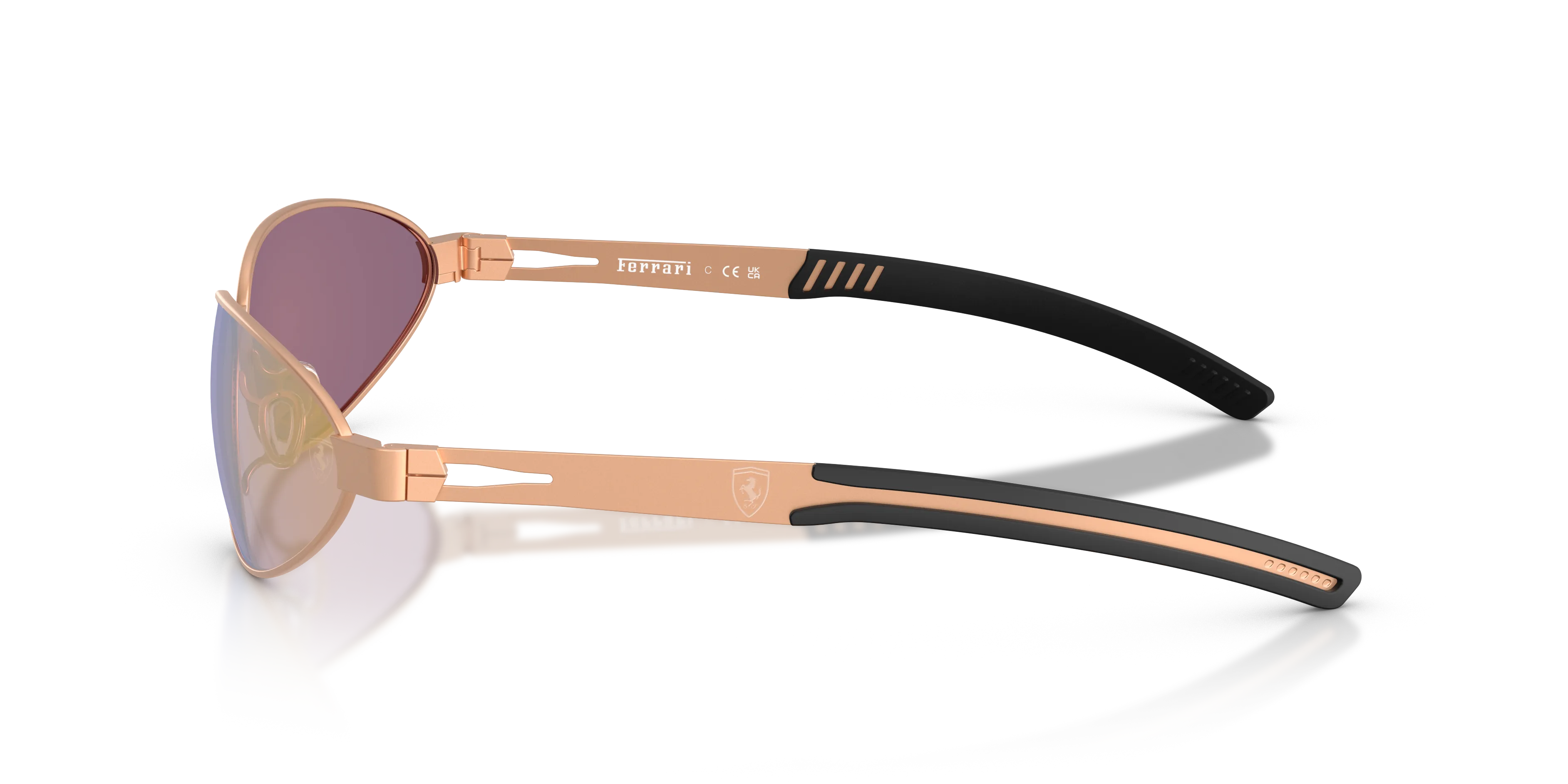 Ferrari Scuderia FZ5008 138/3Q Occhiali da sole Metallo Oro Rosa Rotonda Normale - immagine 4