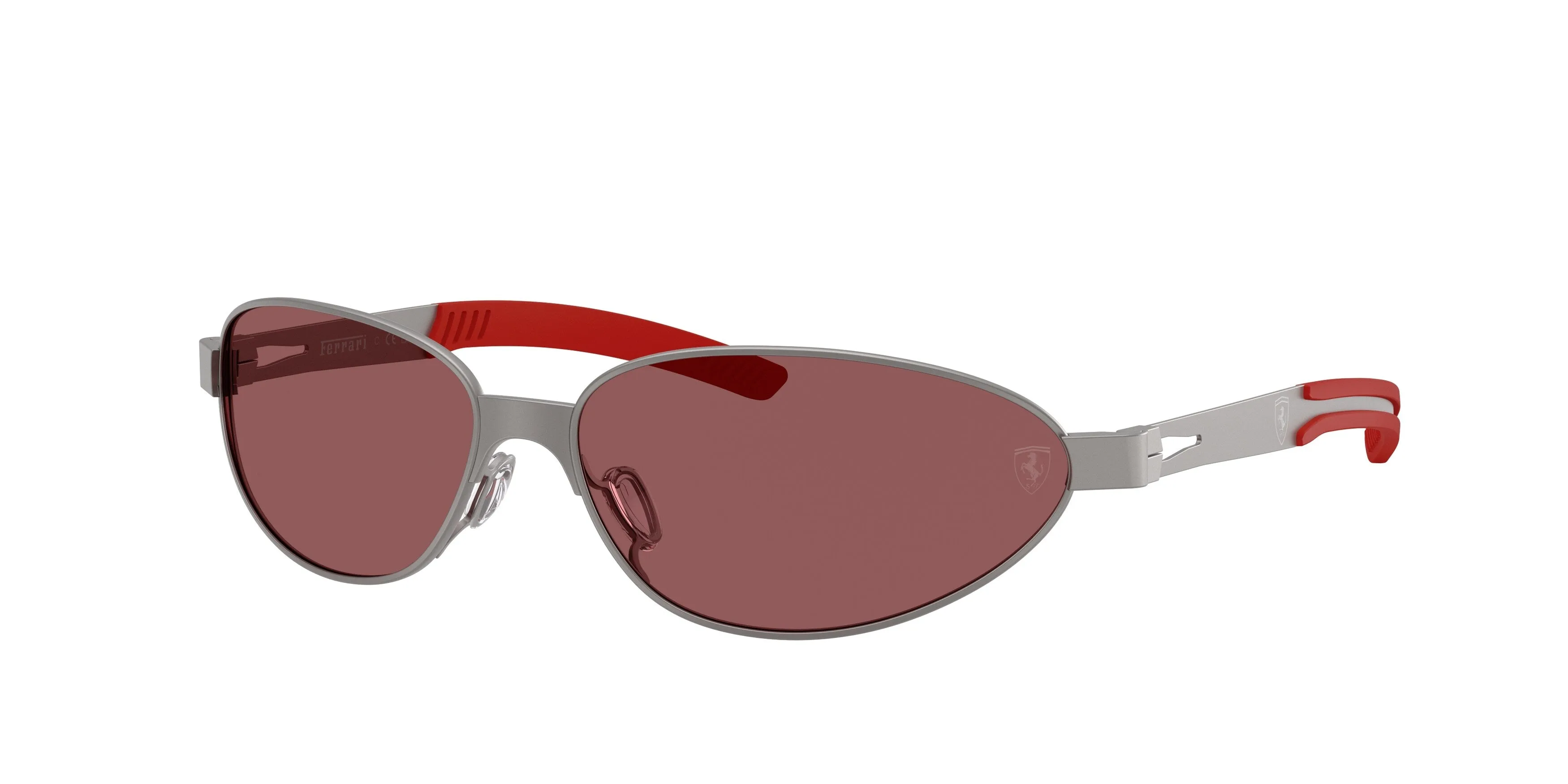 Ferrari Scuderia FZ5008 137/1E Occhiali da sole Metallo Grigio Rosso Rotonda Normale - immagine 1