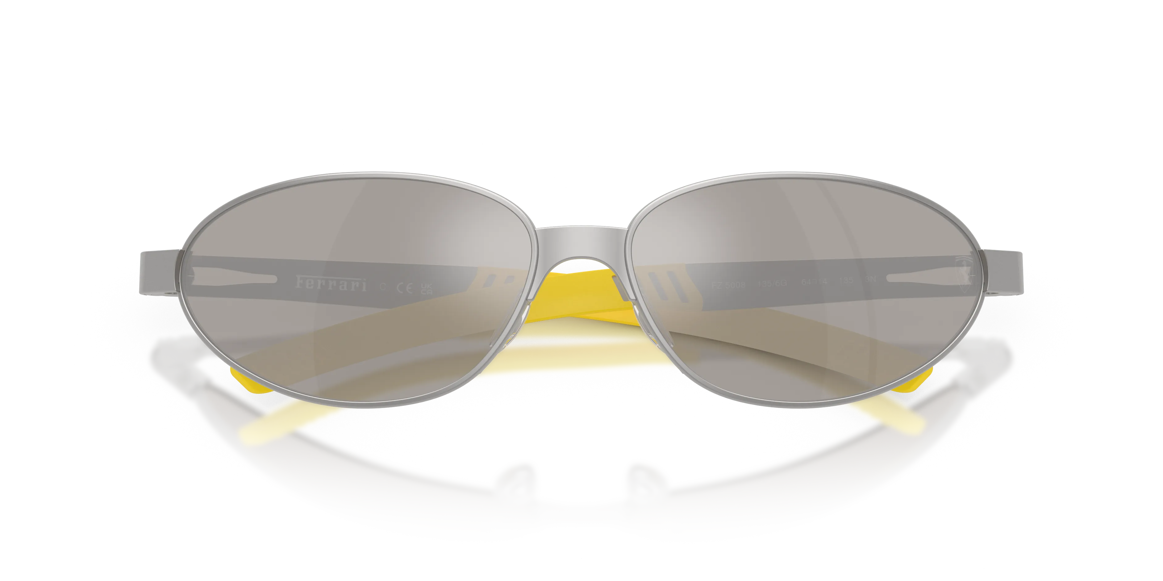 Ferrari Scuderia FZ5008 135/6G Occhiali da sole Metallo Argento Grigio Rotonda Normale - immagine 2