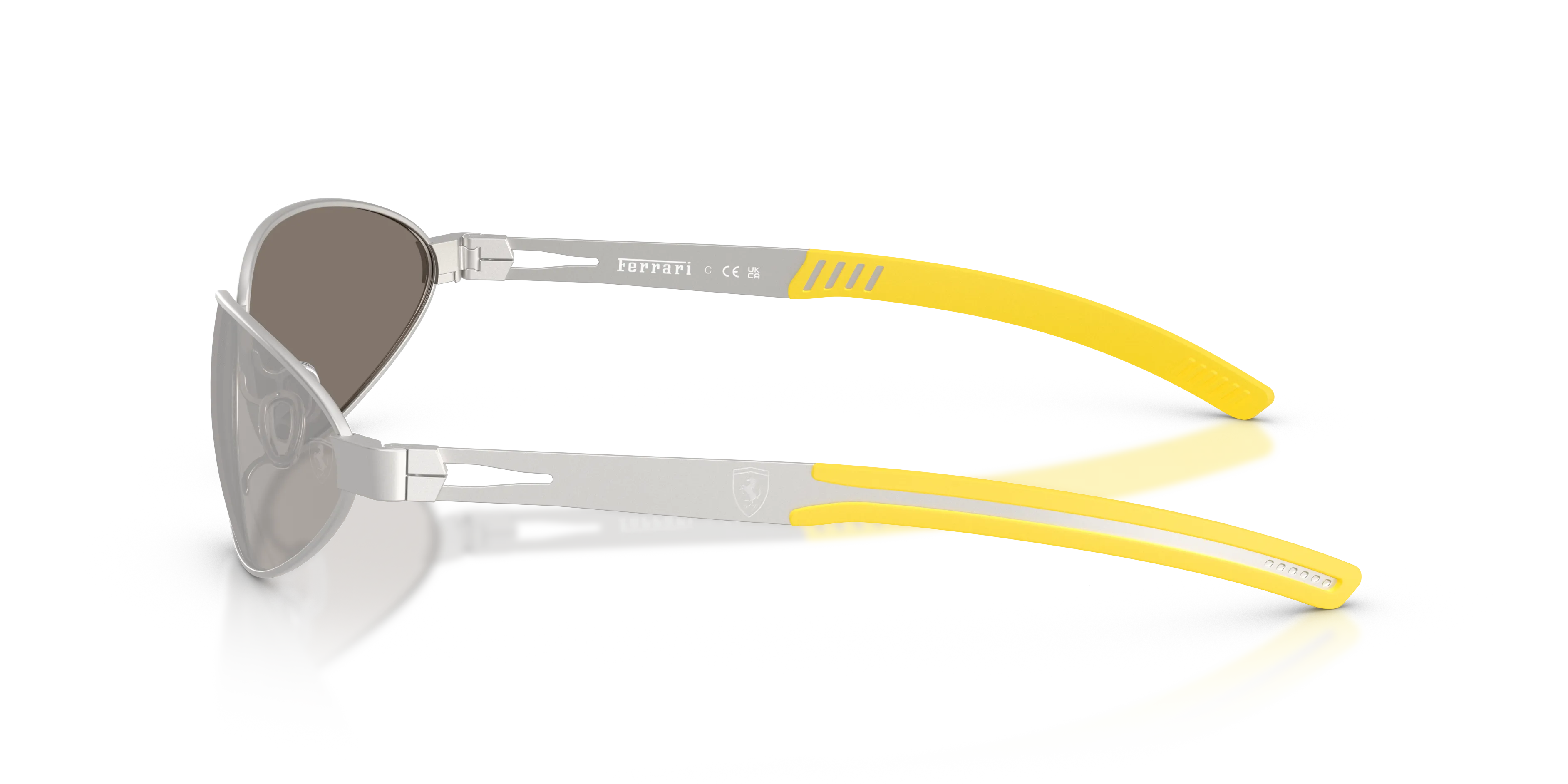 Ferrari Scuderia FZ5008 135/6G Occhiali da sole Metallo Argento Grigio Rotonda Normale - immagine 4
