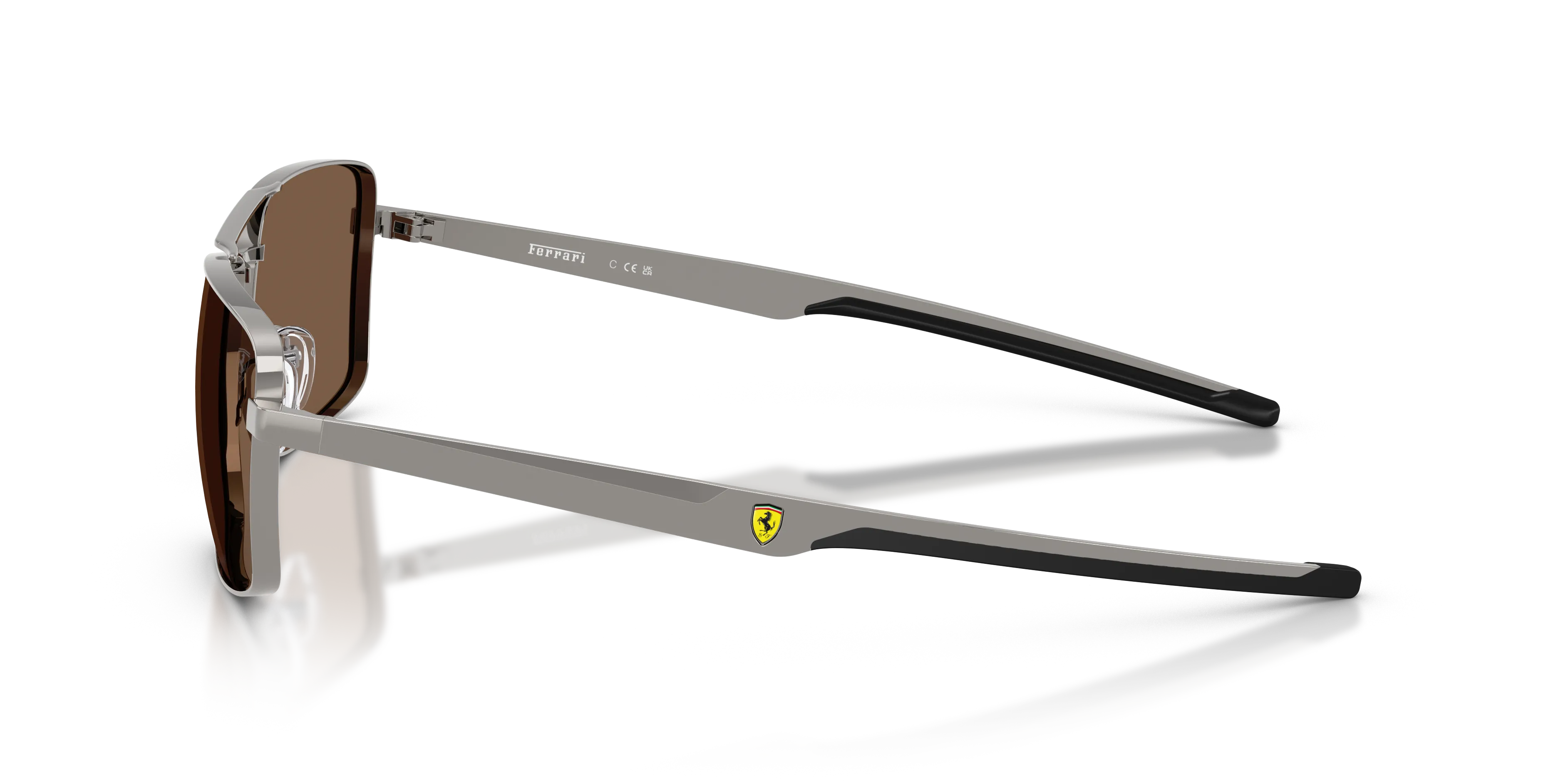 Ferrari Scuderia FZ5001 104/73 Occhiali da sole Metallo Grigio Marrone Squadrata Normale - immagine 4