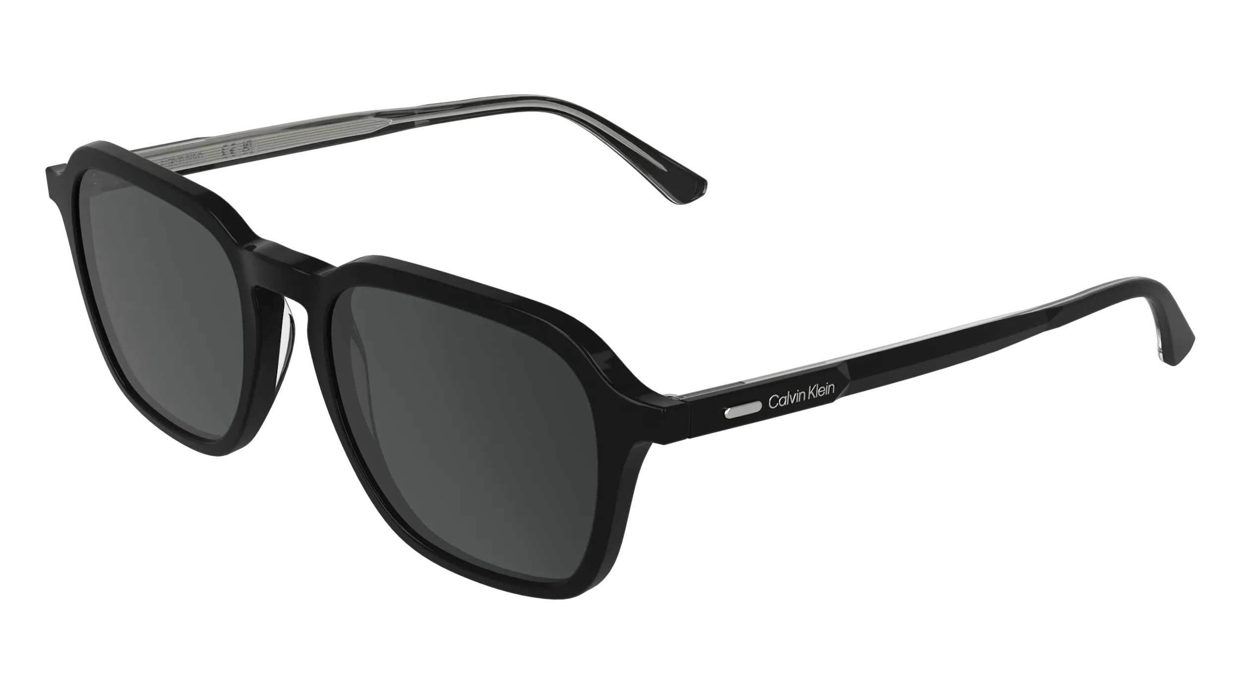 Calvin Klein CK26507S 001 Occhiali da sole Acetato Nero Fumo Squadrata Normale - immagine 1