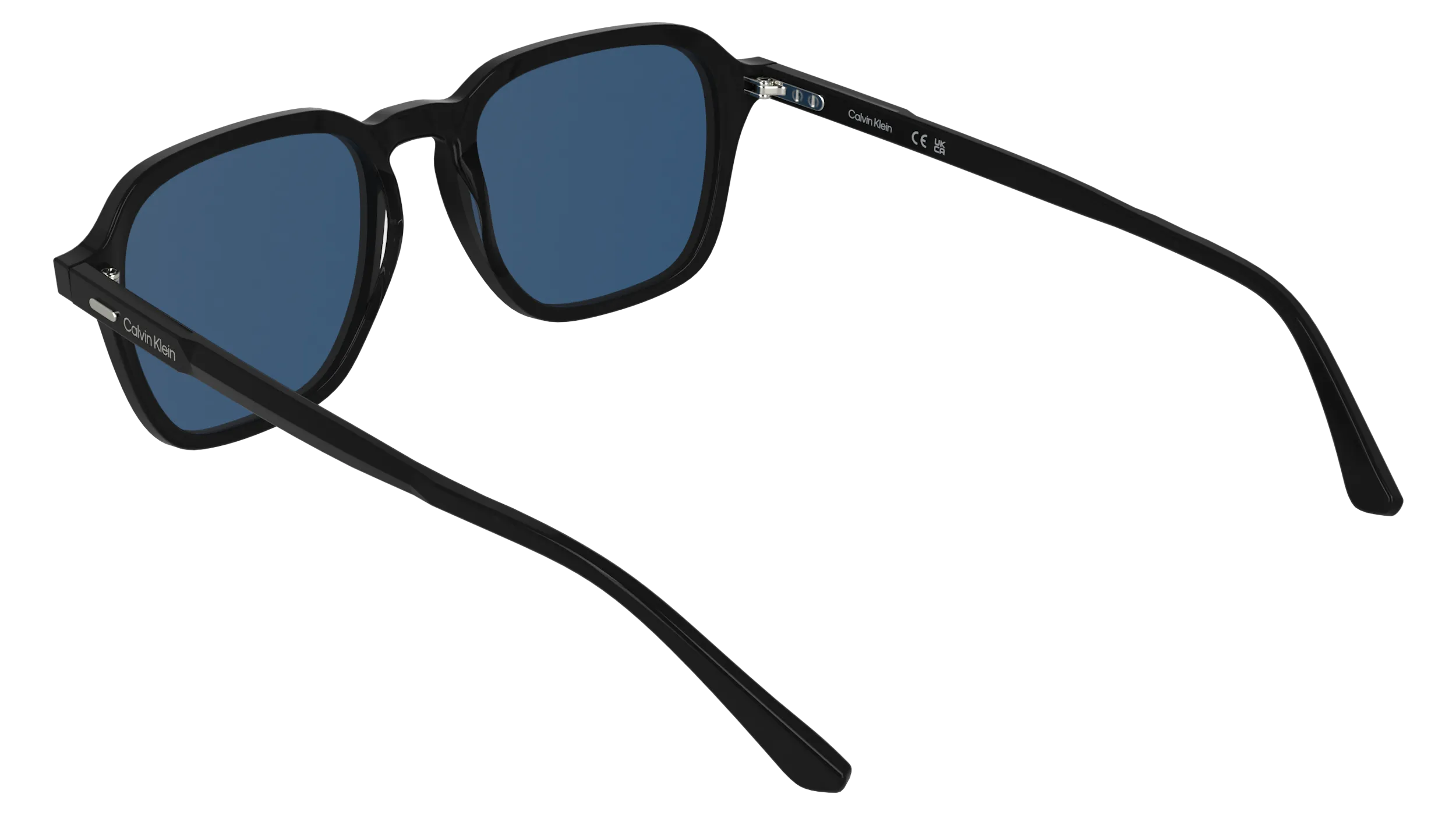 Calvin Klein CK26507S 004 Occhiali da sole Acetato Nero Blu Squadrata Normale - immagine 4