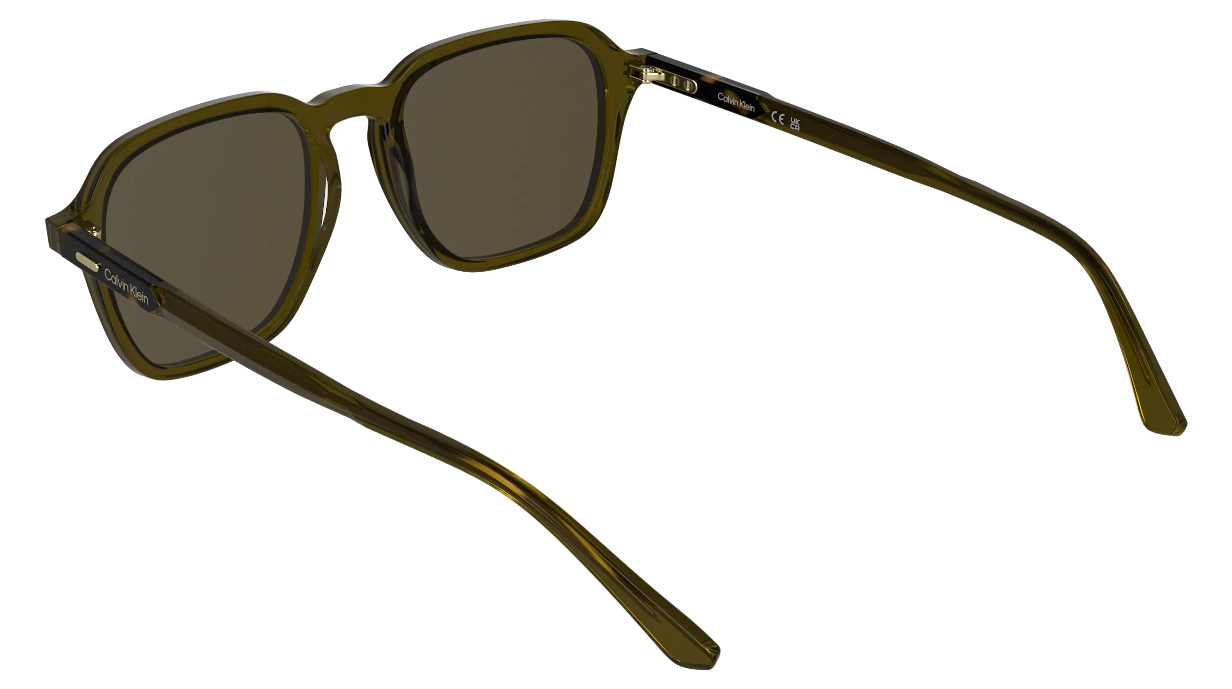 Calvin Klein CK26507S 330 Occhiali da sole Acetato Verde Marrone Squadrata Normale - immagine 4