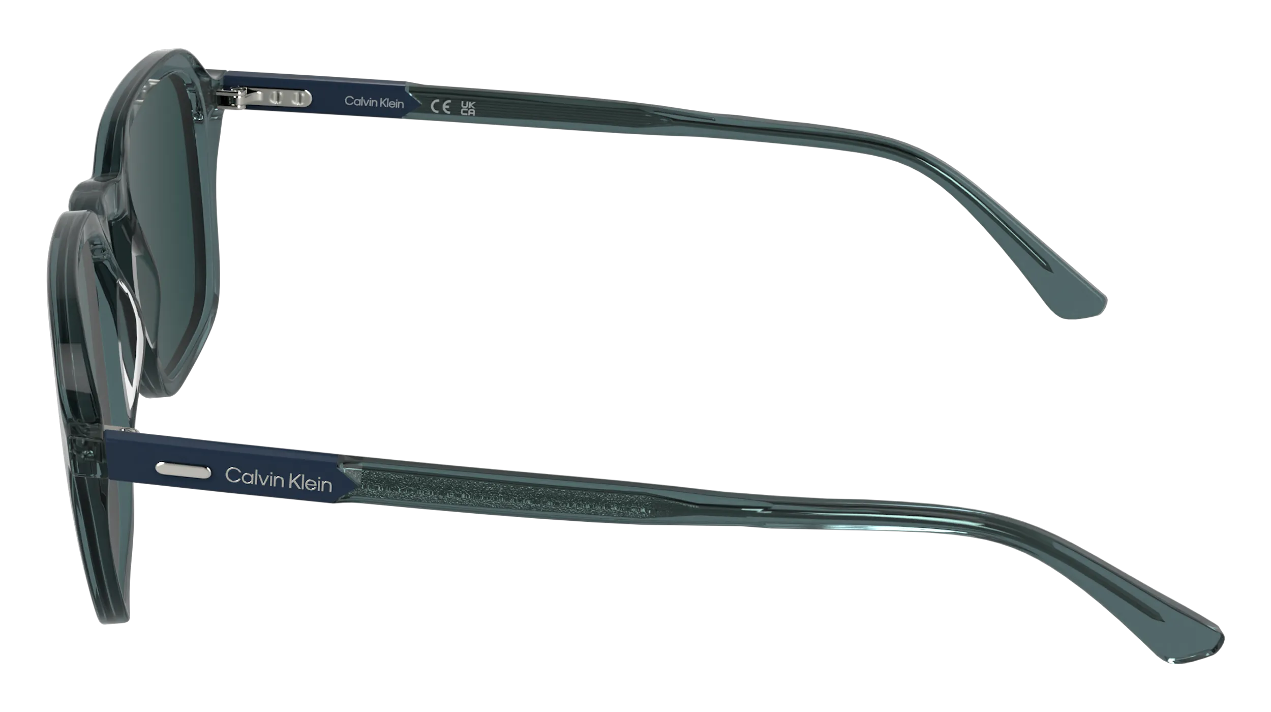 Calvin Klein CK26507S 400 Occhiali da sole Acetato Blu Verde / Petrolio Squadrata Normale - immagine 3