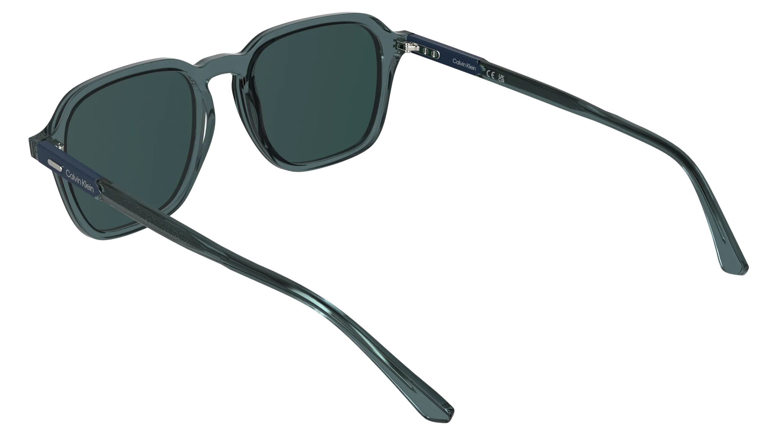 Calvin Klein CK26507S 400 Occhiali da sole Acetato Blu Verde / Petrolio Squadrata Normale - immagine 4
