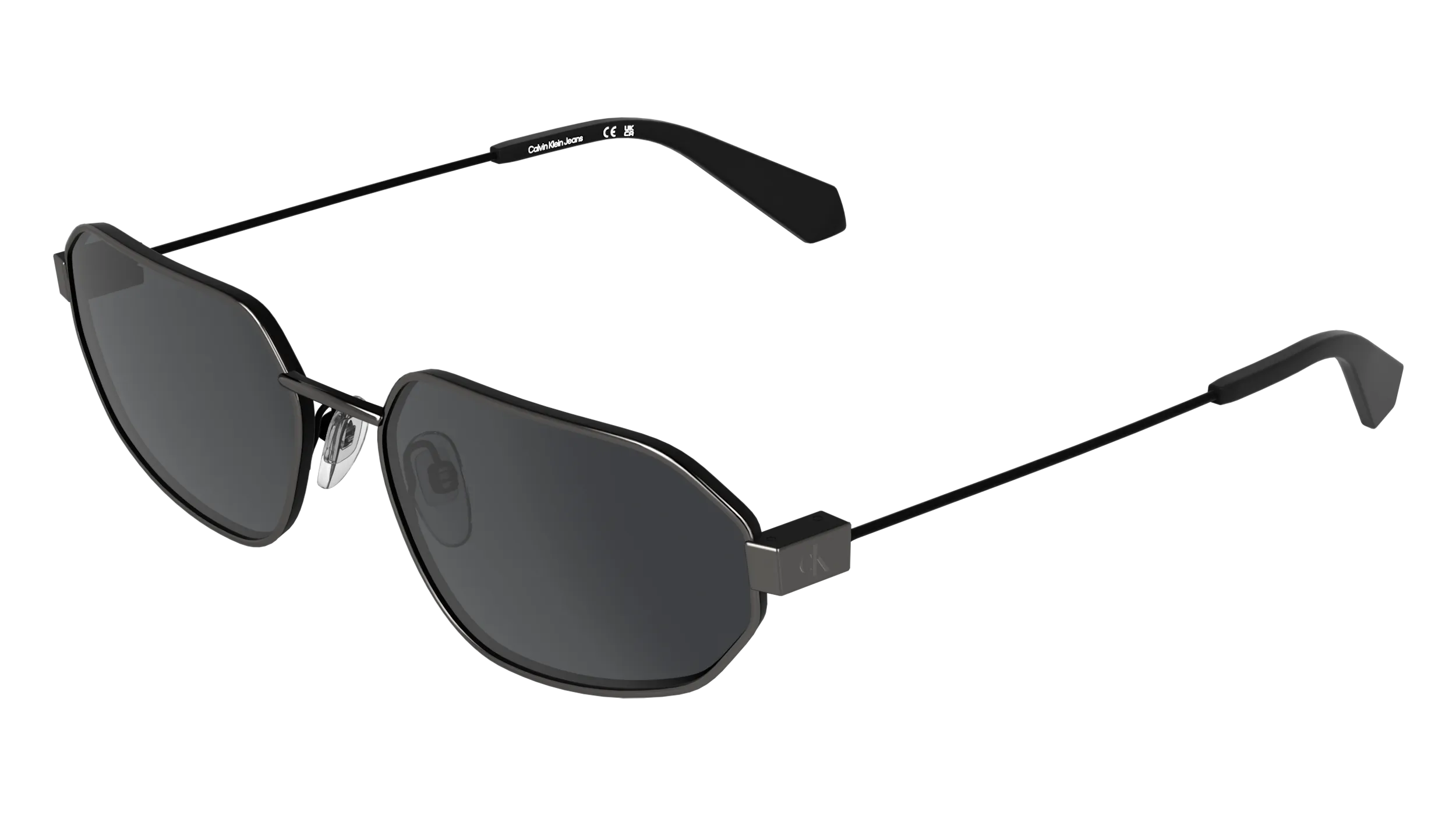 Calvin Klein CKJ26200S 018 Occhiali da sole Metallo Grigio Grigio Squadrata Normale - immagine 1