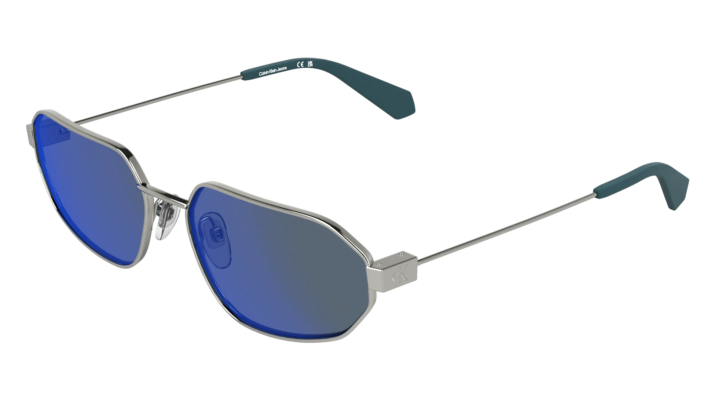 Calvin Klein CKJ26200S 040 Occhiali da sole Metallo Argento Squadrata Normale - immagine 1