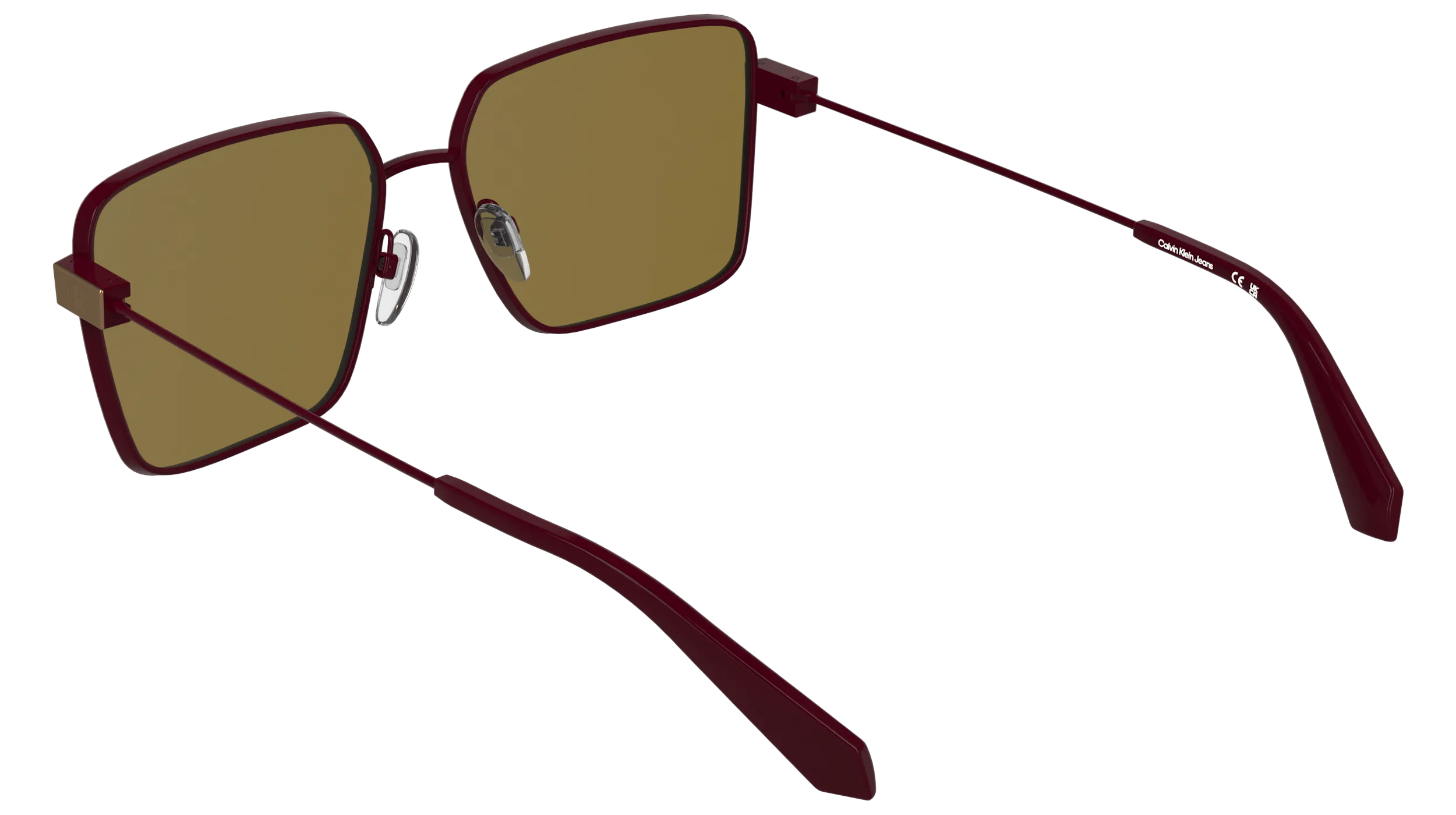 Calvin Klein CKJ26201S 705 Occhiali da sole Metallo Marrone Marrone Squadrata Normale - immagine 4