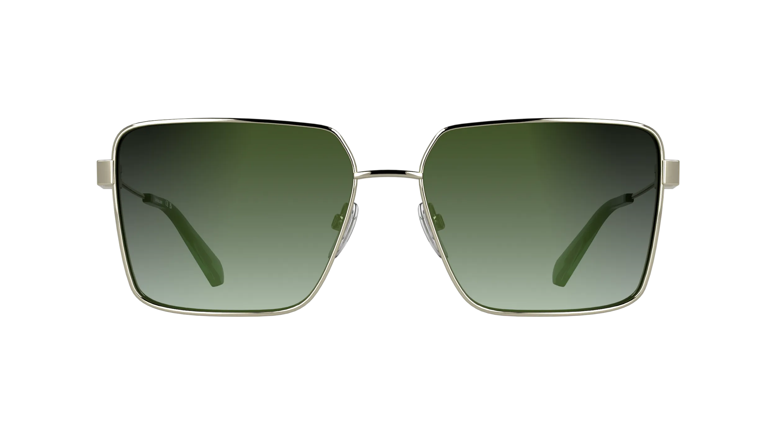 Calvin Klein CKJ26201S 718 Occhiali da sole Metallo Oro Verde Squadrata Normale - immagine 2
