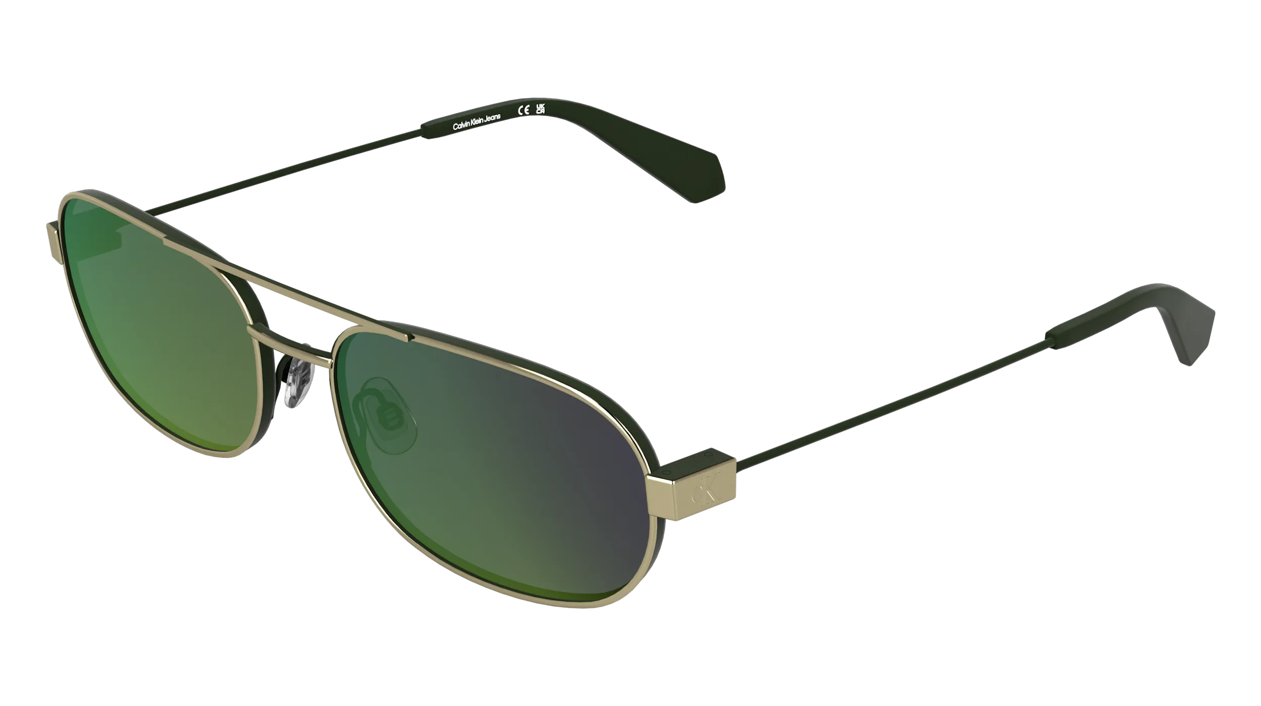 Calvin Klein CKJ26202S 720 Occhiali da sole Metallo Oro Rotonda Normale - immagine 1