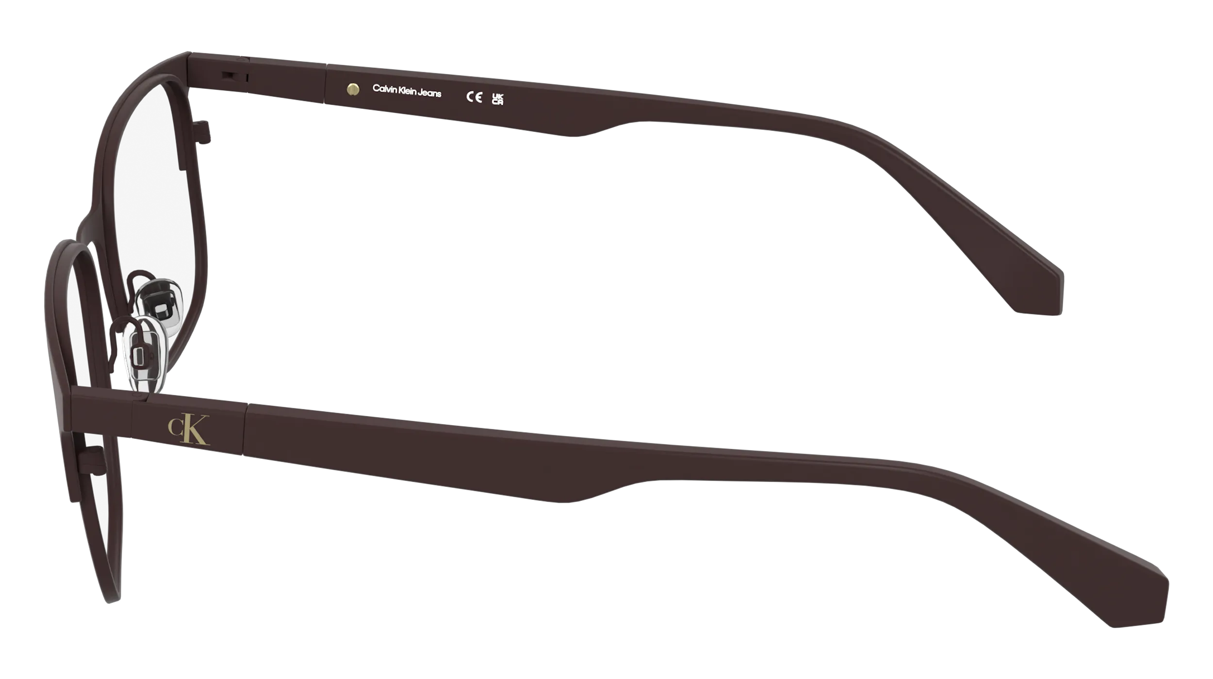Calvin Klein CKJ26204 605 Montature da vista Metallo Bordeaux Squadrata Normale - immagine 3