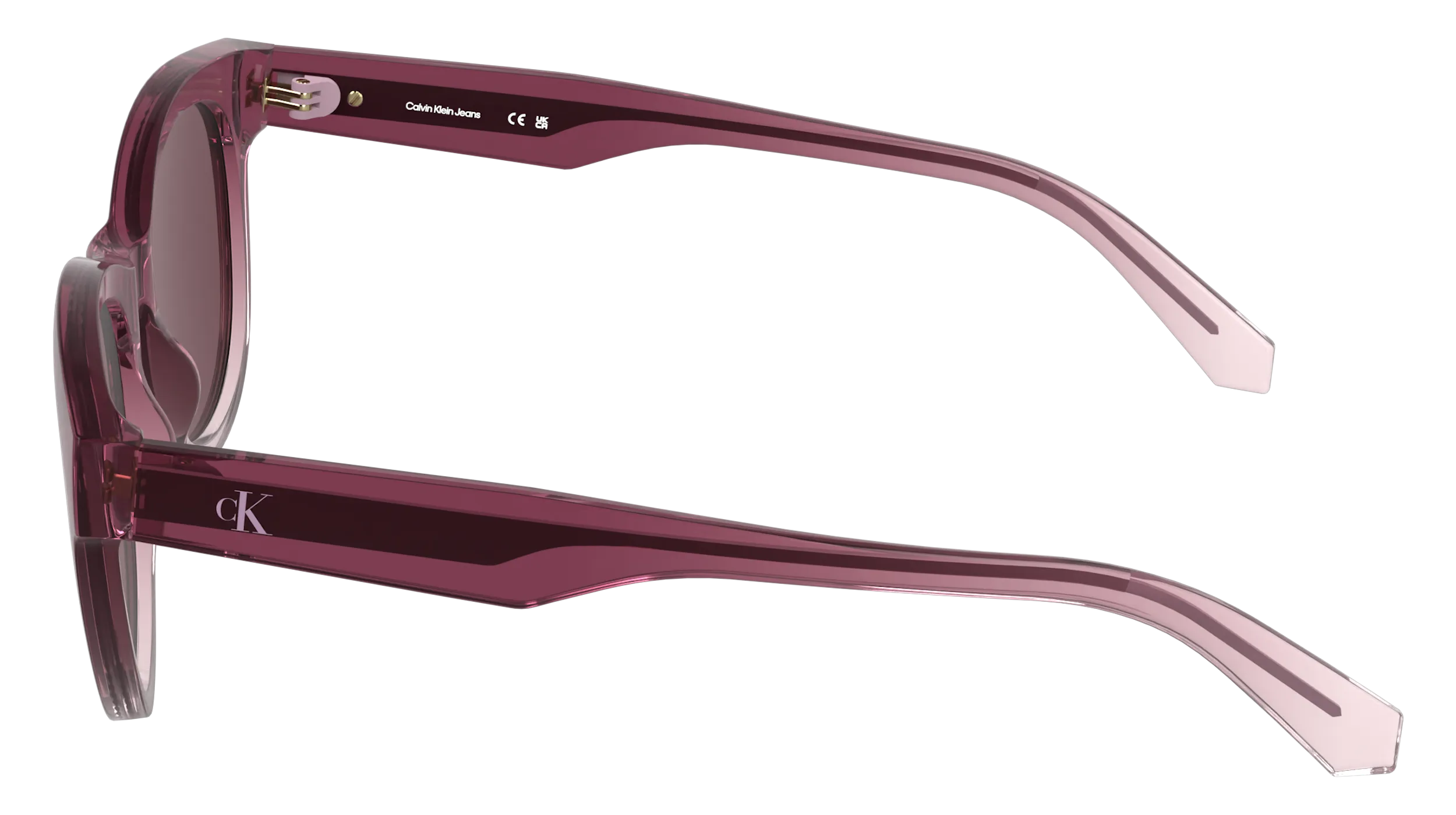 Calvin Klein CKJ26600S 606 Occhiali da sole Bio-iniettato Viola Rosso Rotonda Normale - immagine 3