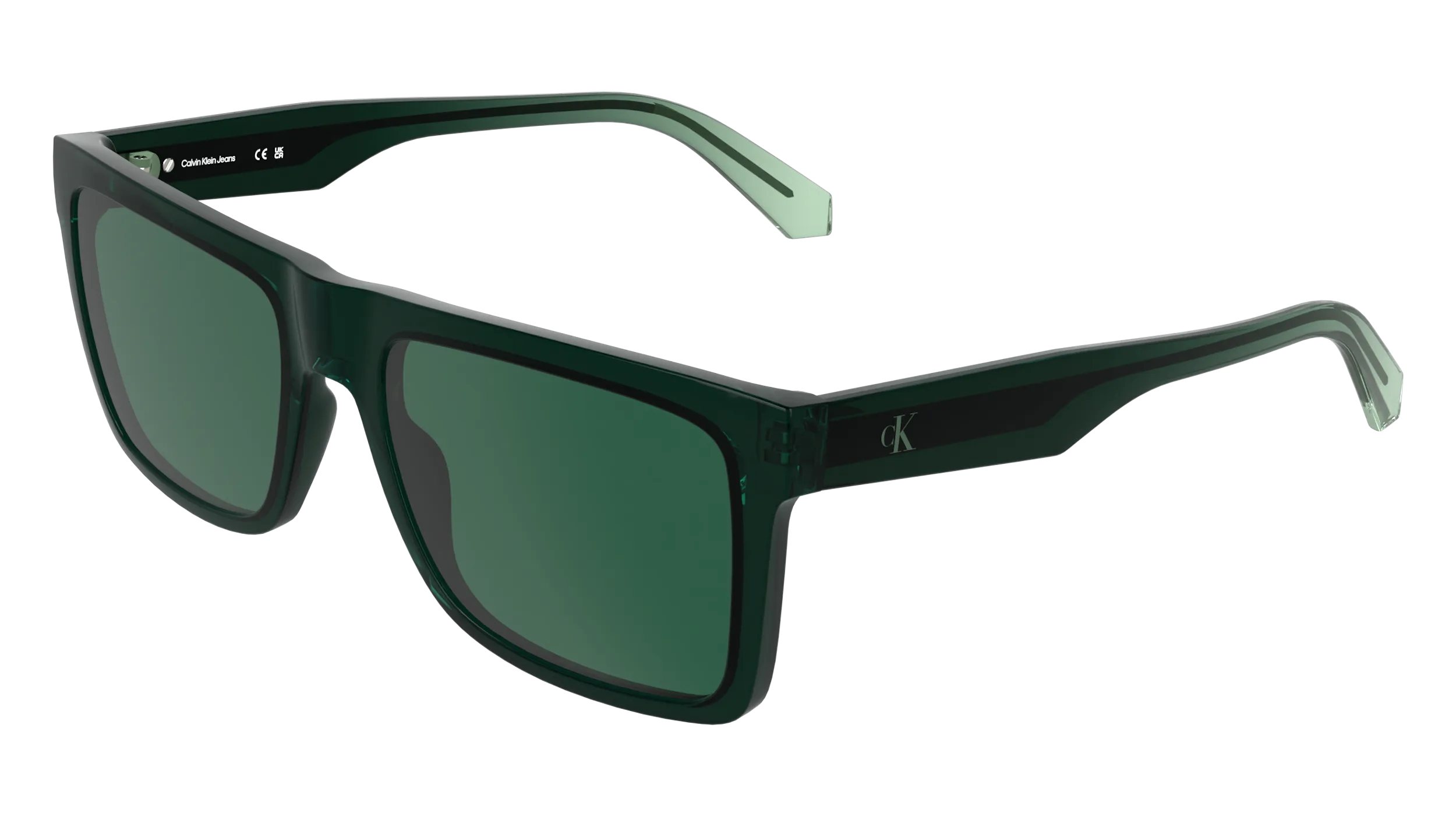 Calvin Klein CKJ26601S 304 Occhiali da sole Bio-iniettato Verde Verde Squadrata Normale - immagine 1