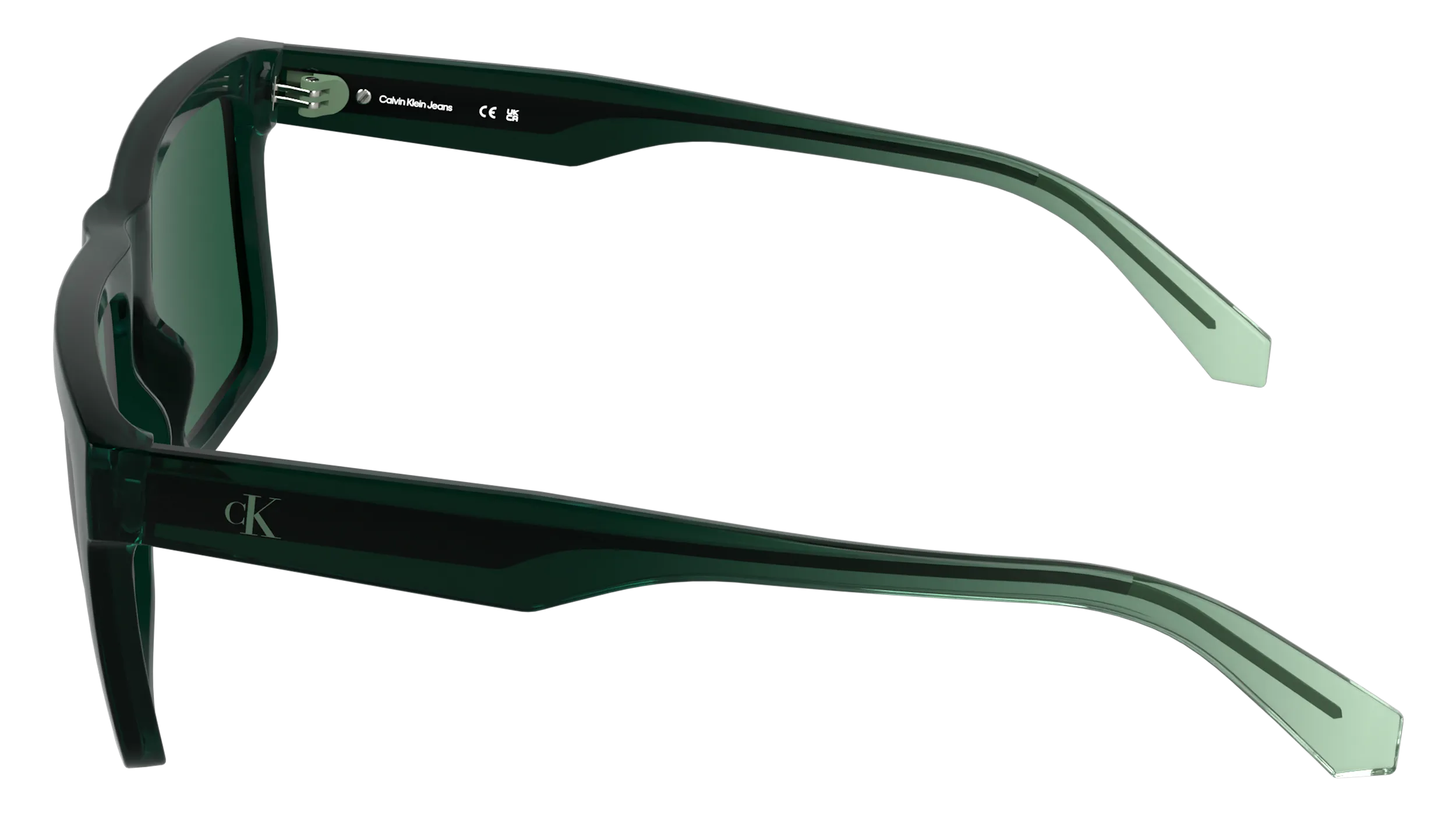 Calvin Klein CKJ26601S 304 Occhiali da sole Bio-iniettato Verde Verde Squadrata Normale - immagine 3