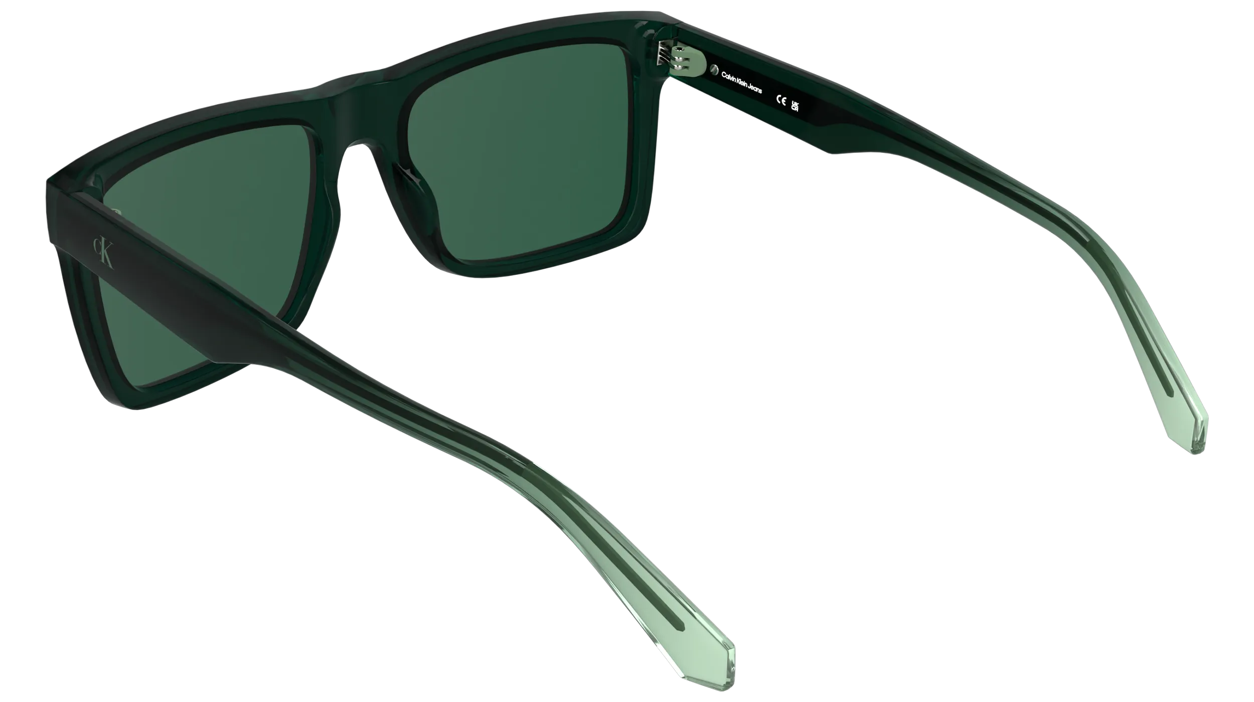 Calvin Klein CKJ26601S 304 Occhiali da sole Bio-iniettato Verde Verde Squadrata Normale - immagine 4
