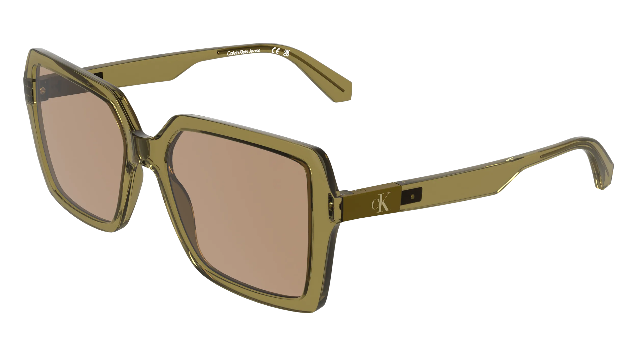 Calvin Klein CKJ26602S 213 Occhiali da sole Bio-iniettato Giallo Ocra Squadrata Normale - immagine 1