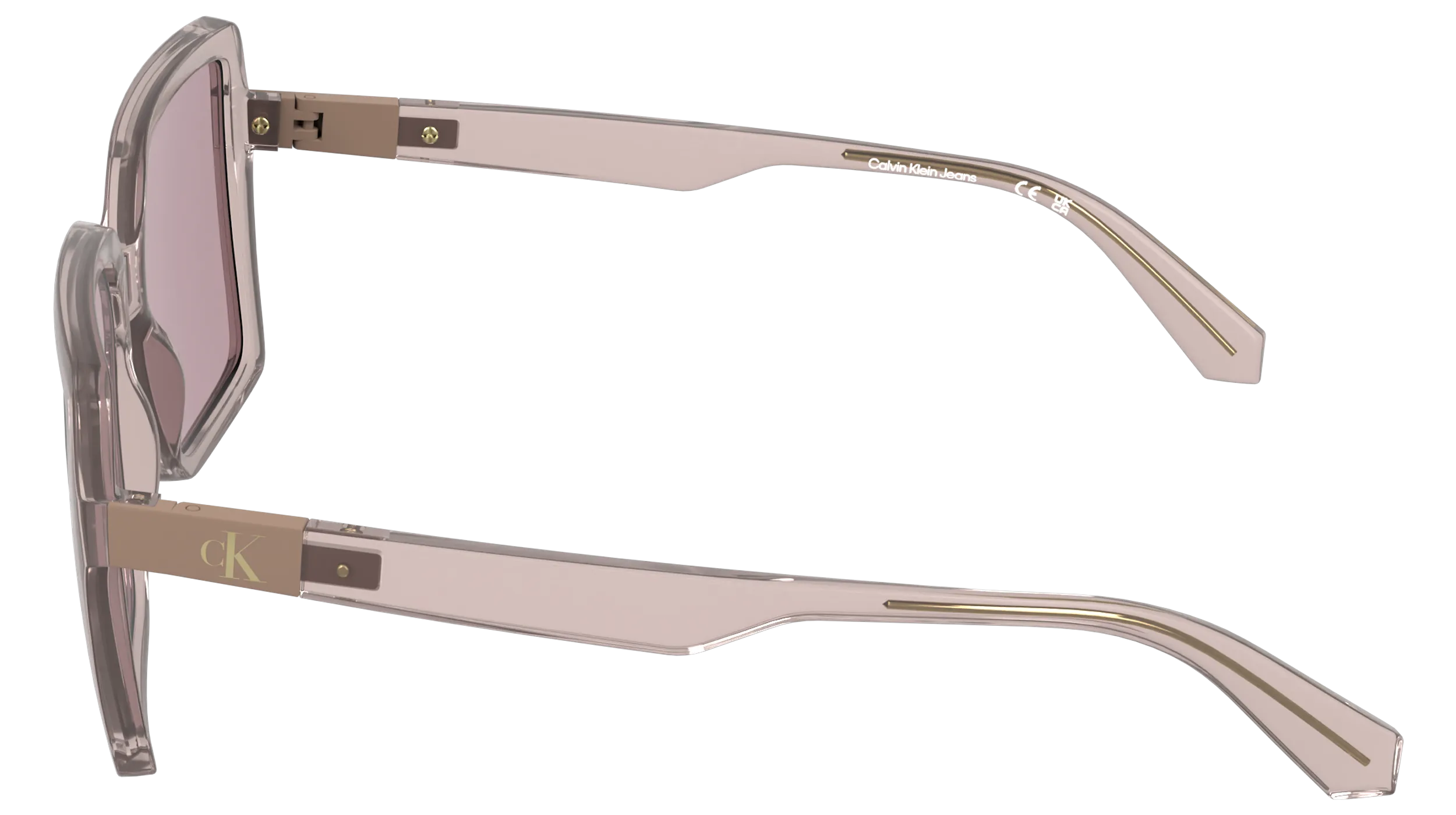 Calvin Klein CKJ26602S 604 Occhiali da sole Bio-iniettato Rosa Rosso Squadrata Normale - immagine 3