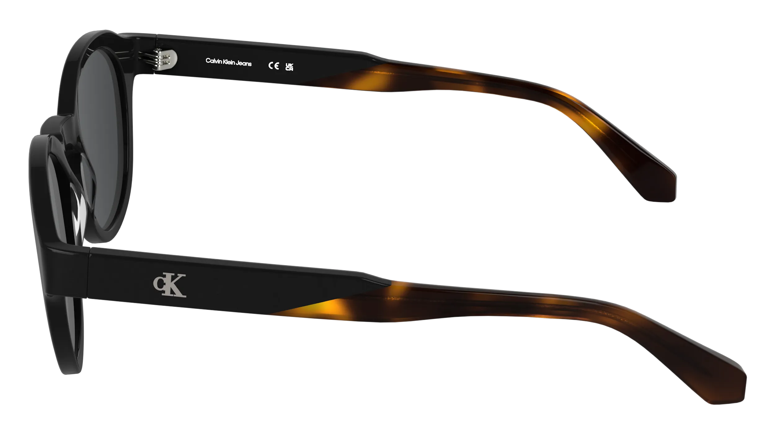 Calvin Klein CKJ26604S 001 Occhiali da sole Acetato Nero Grigio Geometrica Normale - immagine 3