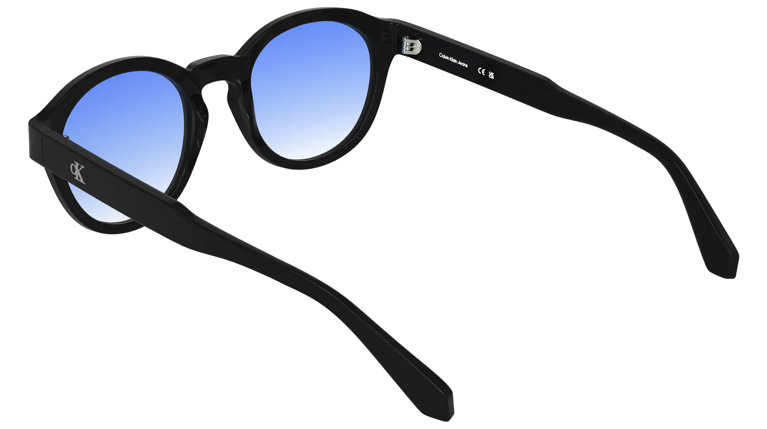 Calvin Klein CKJ26604S 004 Occhiali da sole Acetato Nero Blu Geometrica Normale - immagine 4