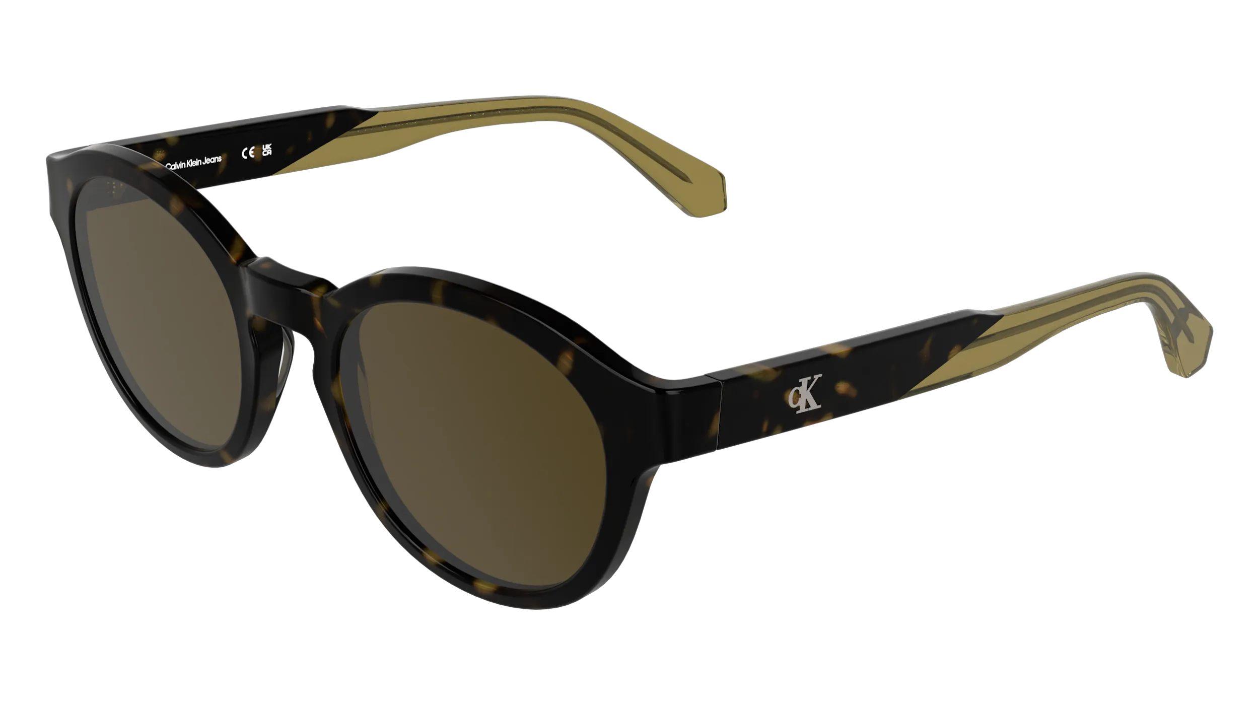 Calvin Klein CKJ26604S 242 Occhiali da sole Acetato Havana Marrone Geometrica Normale - immagine 1