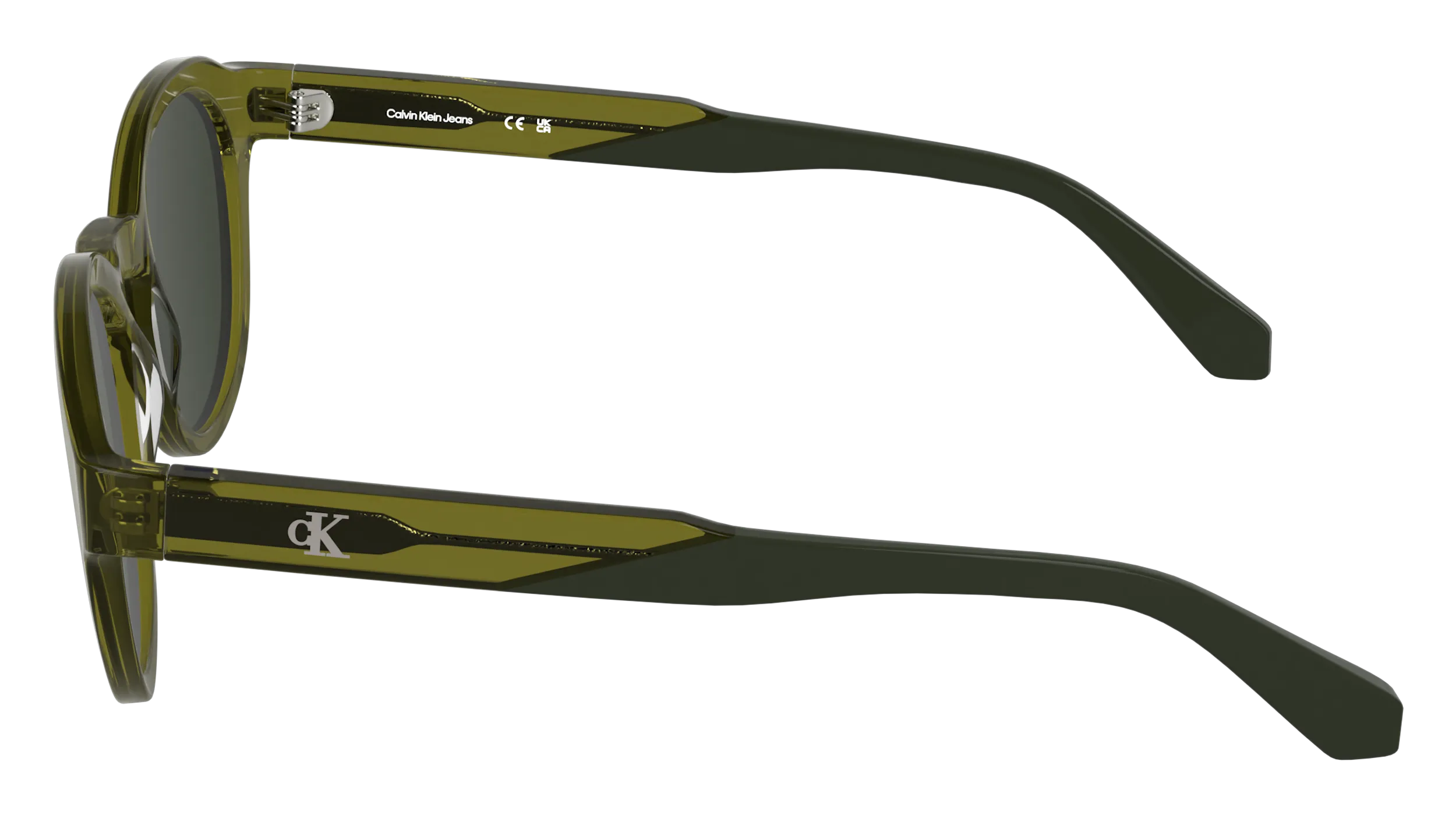 Calvin Klein CKJ26604S 309 Occhiali da sole Acetato Verde Geometrica Normale - immagine 3