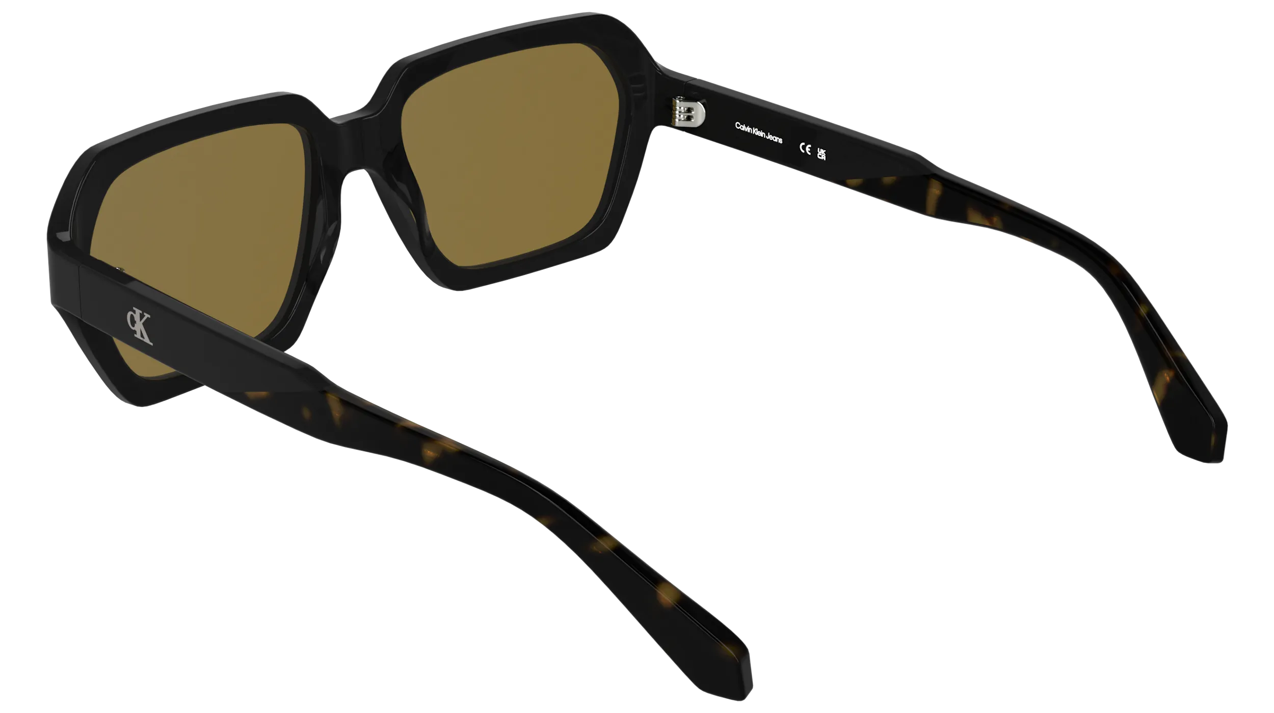 Calvin Klein CKJ26605S 001 Occhiali da sole Acetato Nero Marrone Squadrata Normale - immagine 4