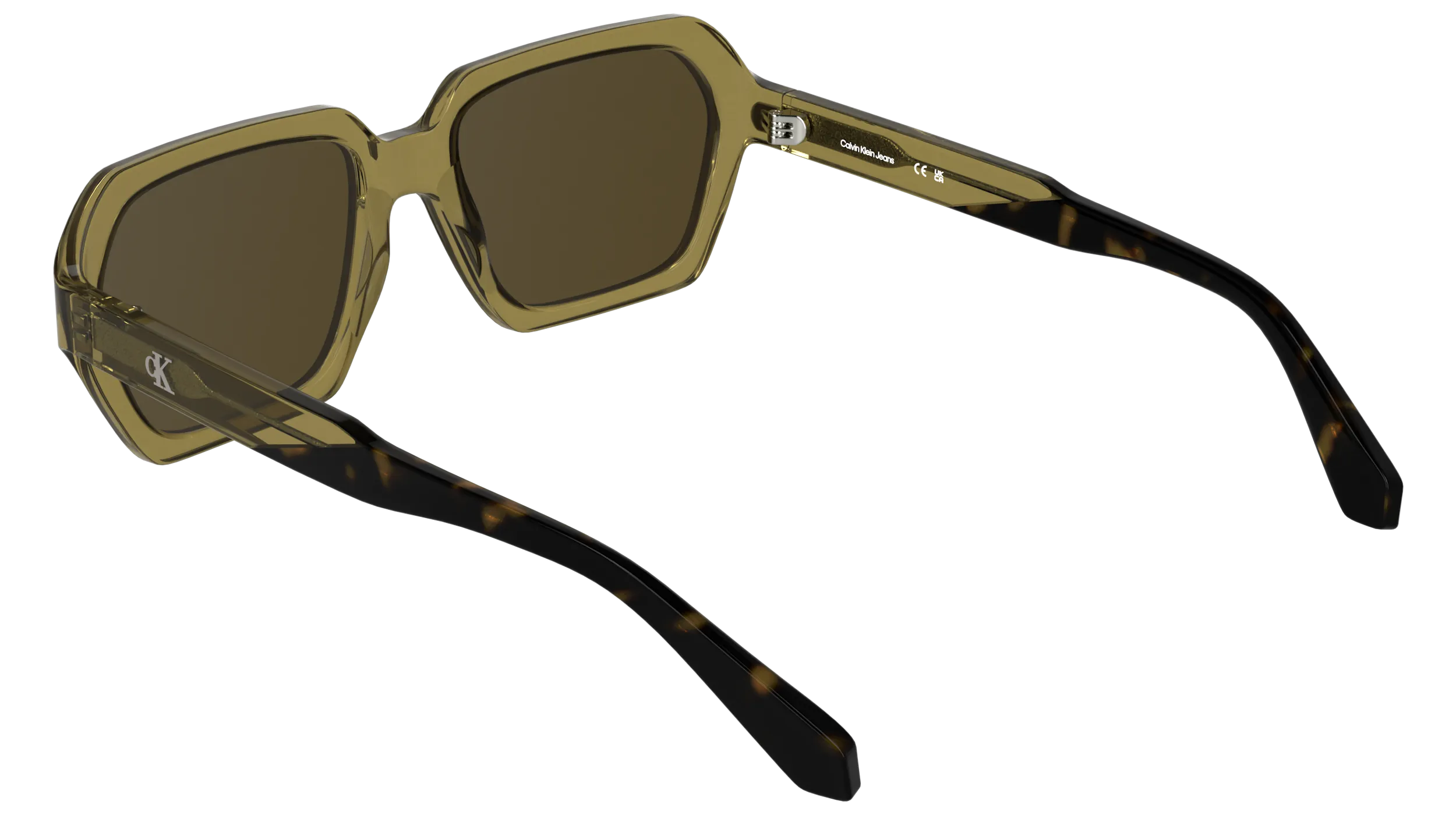 Calvin Klein CKJ26605S 213 Occhiali da sole Acetato Giallo Marrone Squadrata Normale - immagine 4