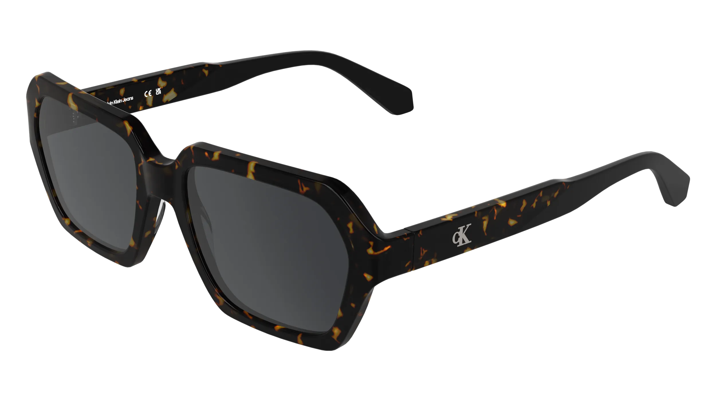 Calvin Klein CKJ26605S 242 Occhiali da sole Acetato Havana Grigio Squadrata Normale - immagine 1