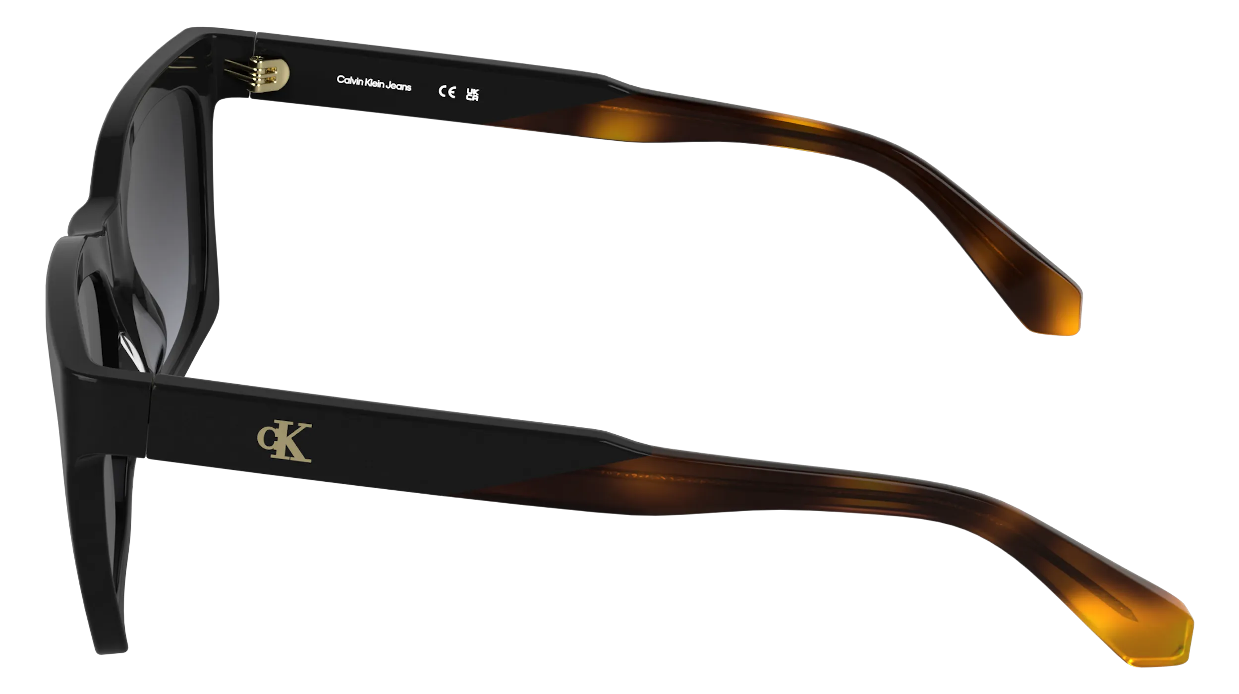 Calvin Klein CKJ26606S 001 Occhiali da sole Acetato Nero Fumo Cat Eye Normale - immagine 3