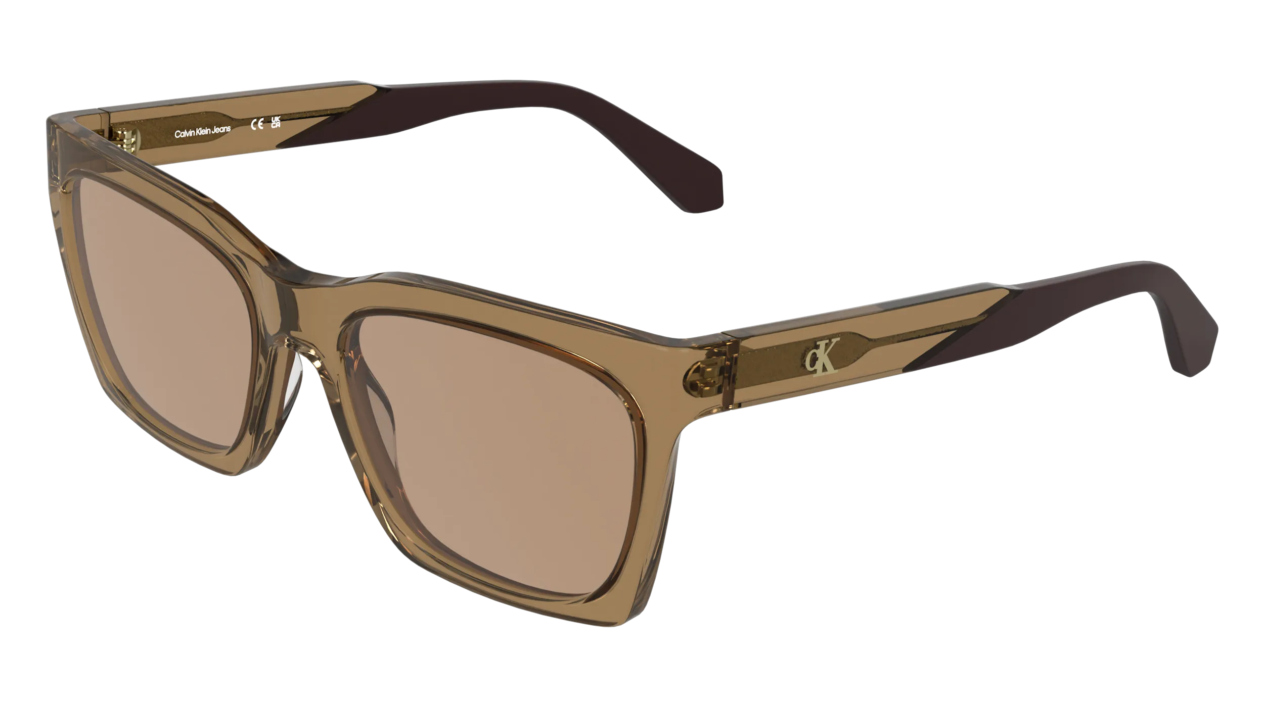 Calvin Klein CKJ26606S 261 Occhiali da sole Acetato Marrone Marrone Cat Eye Normale - immagine 1