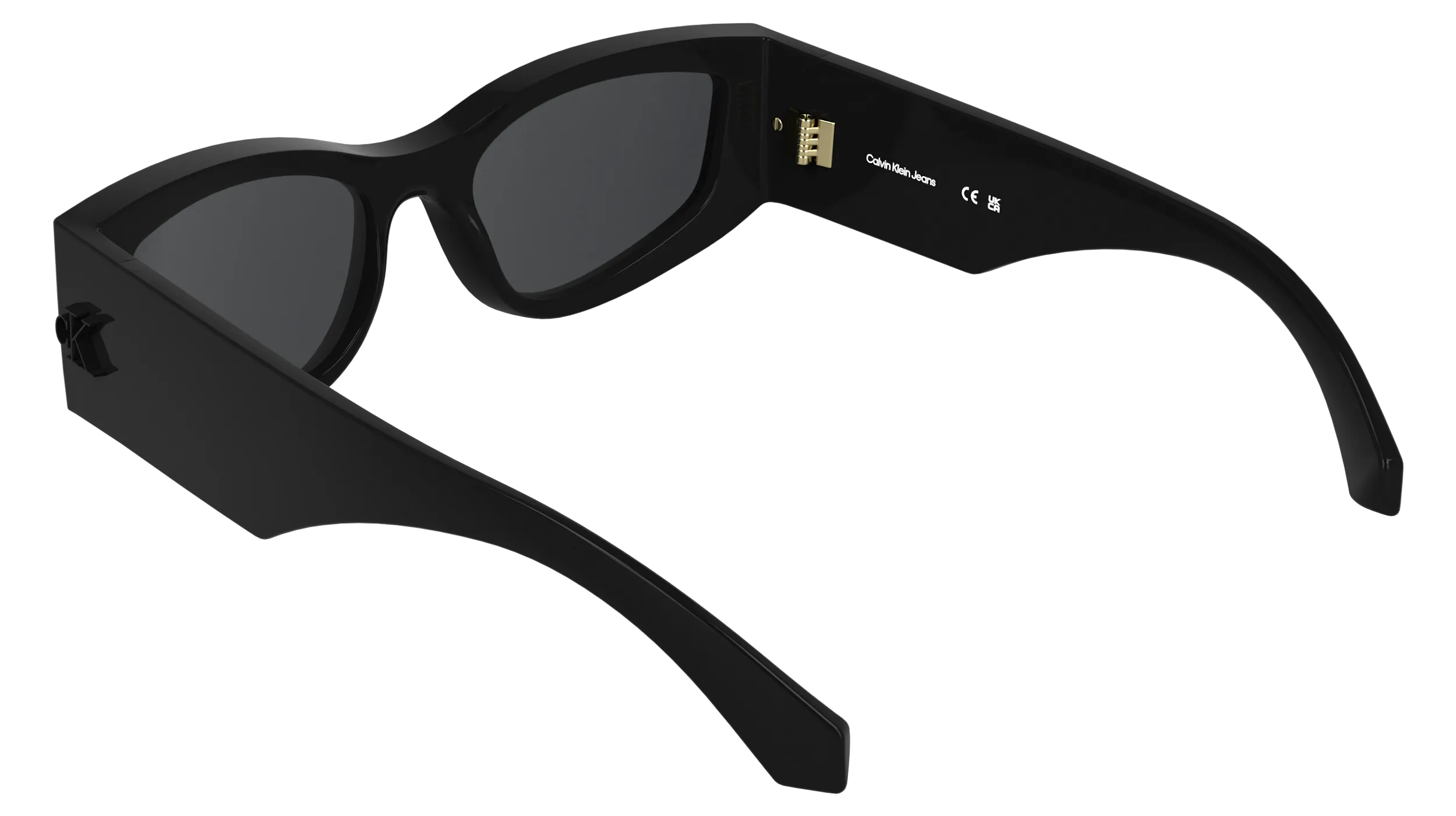 Calvin Klein CKJ26608S 001 Occhiali da sole Bio-iniettato Nero Grigio Cat Eye Normale - immagine 4