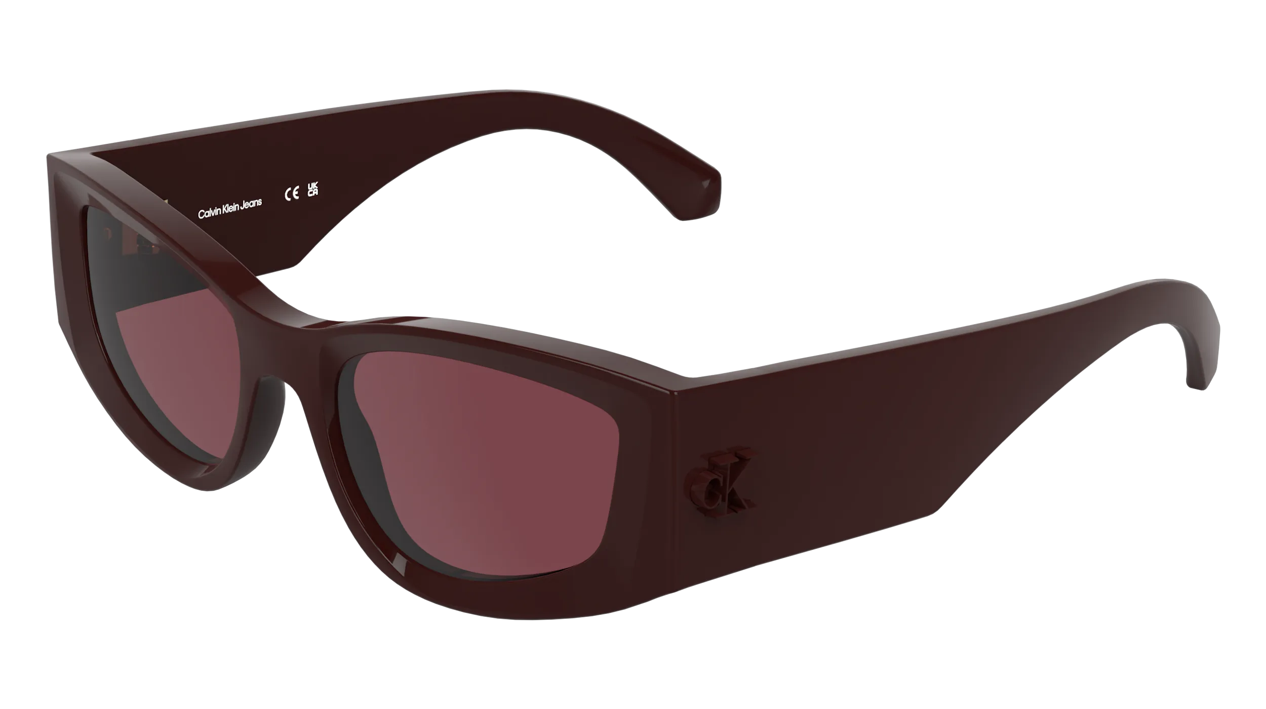 Calvin Klein CKJ26608S 723 Occhiali da sole Bio-iniettato Bordeaux Rosso Cat Eye Normale - immagine 1