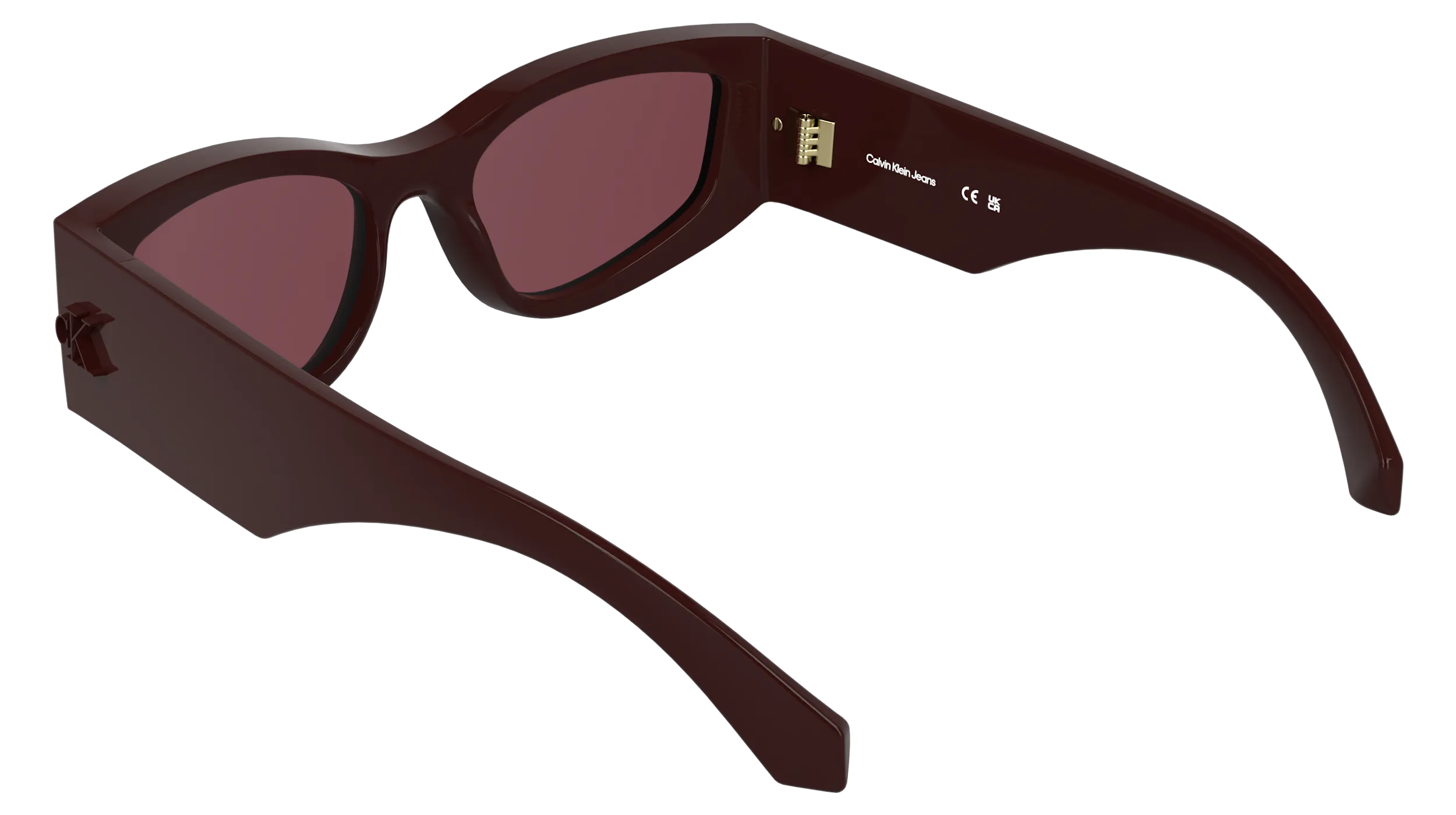Calvin Klein CKJ26608S 723 Occhiali da sole Bio-iniettato Bordeaux Rosso Cat Eye Normale - immagine 4
