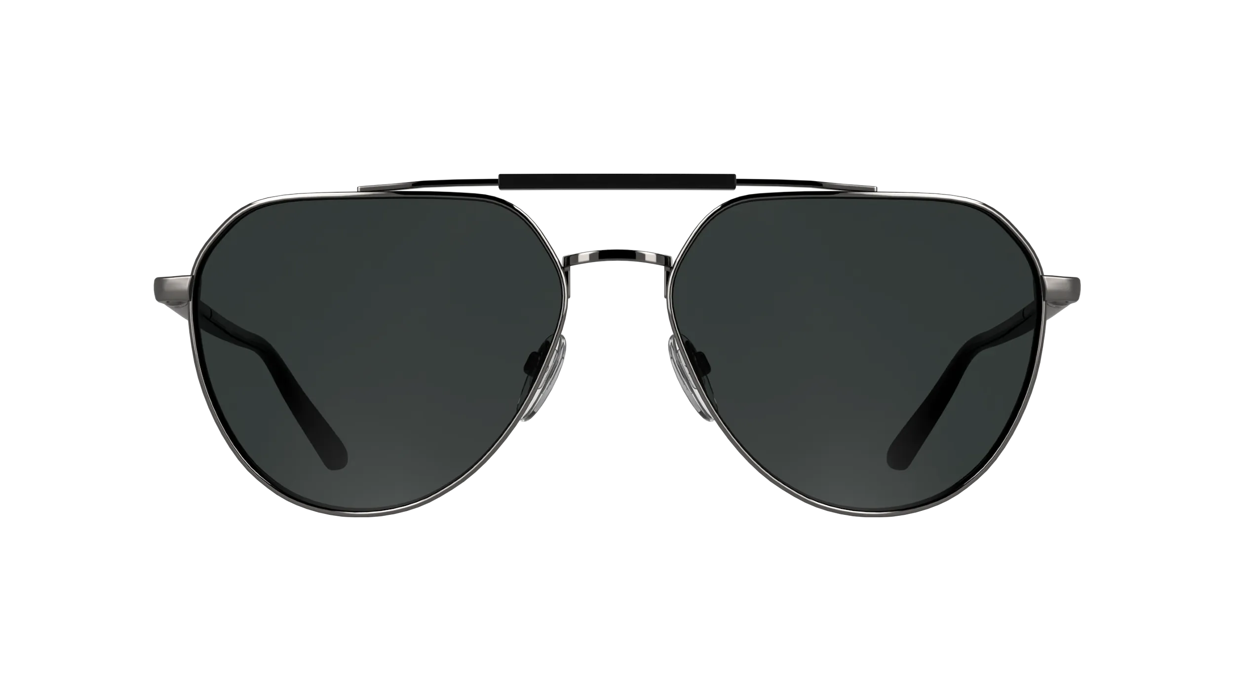 Calvin Klein CK26100S 070 Occhiali da sole Metallo Rutenio Grigio Pilot Normale - immagine 2