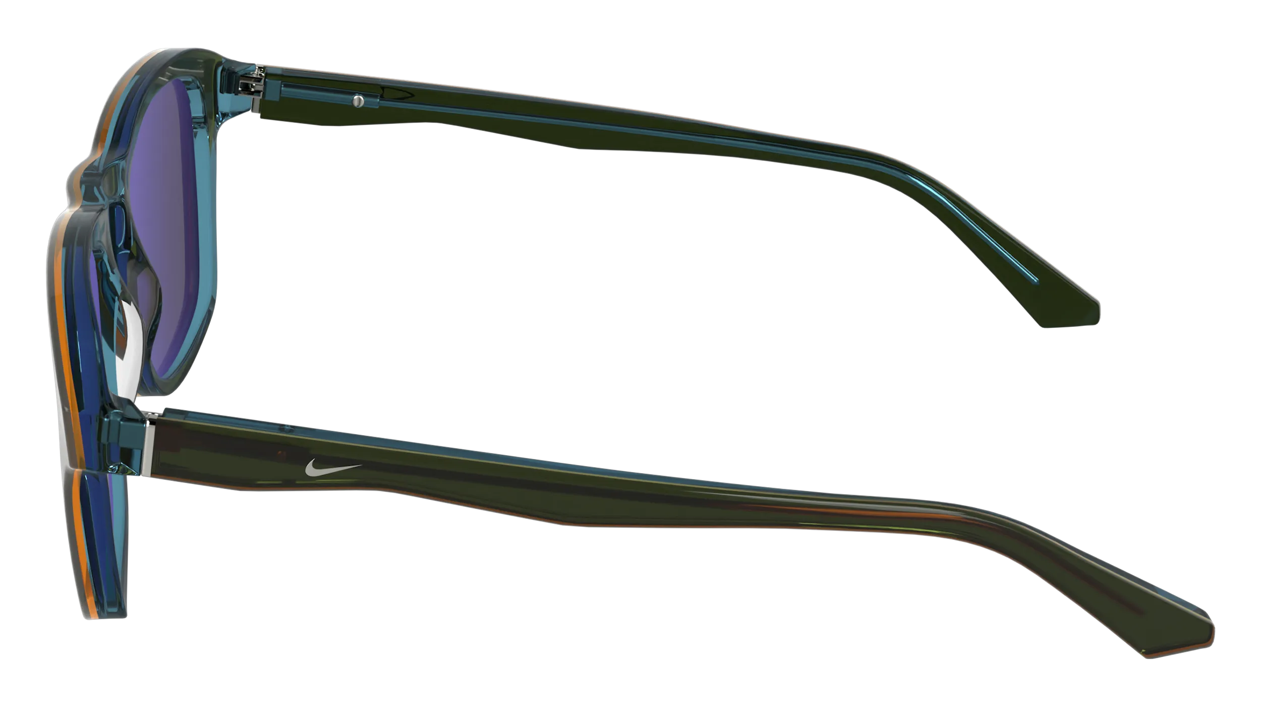 Nike NIKE PRIMA ARC IQ7187X 333 Occhiali da sole Acetato Verde Marrone Squadrata Normale - immagine 3