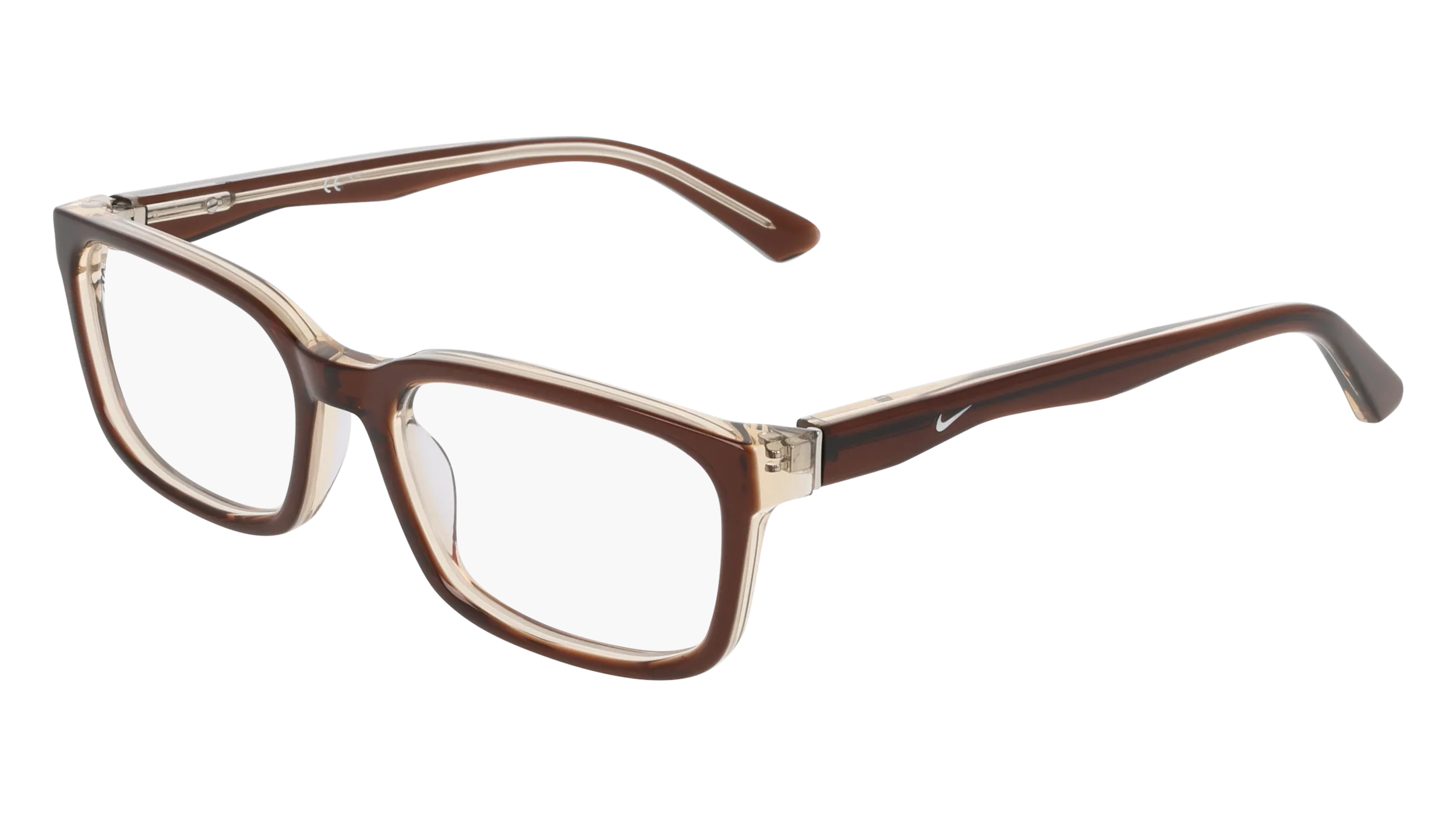 Nike NIKE 7181 211 Montature da vista Acetato Marrone Squadrata Normale - immagine 1
